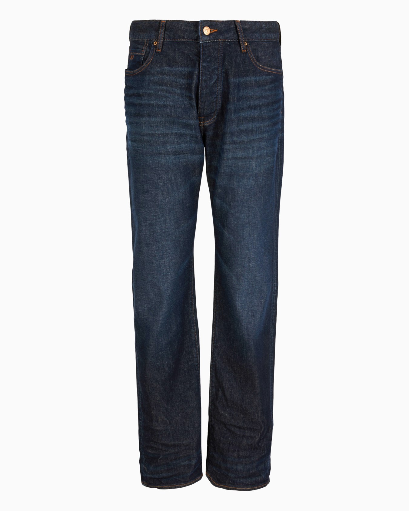 Relaxed Fit Jeans in Indigo Rigid Cotton Denim Diapositiva 0