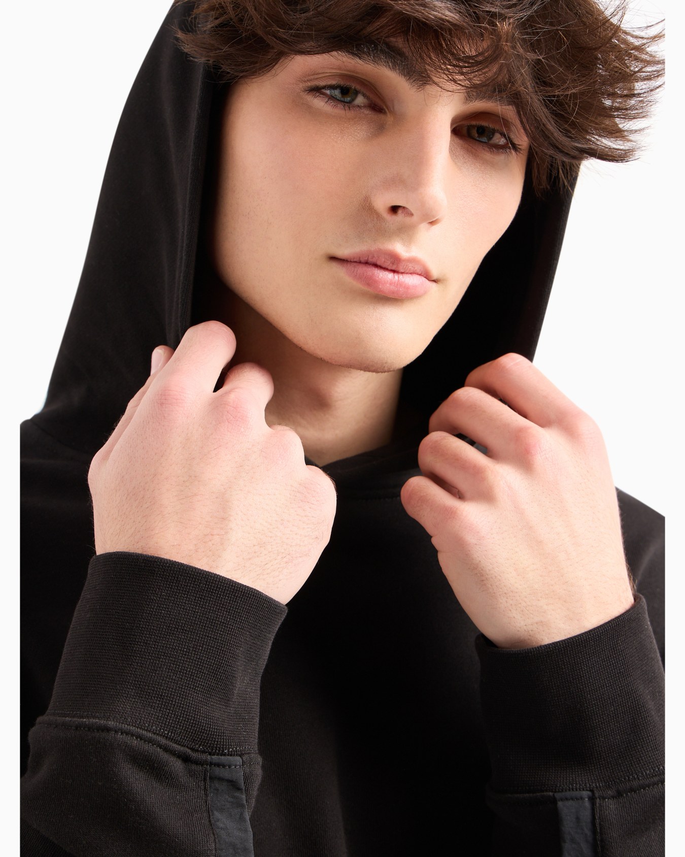 Stretch fabric zip-up hoodie Diapositiva 4