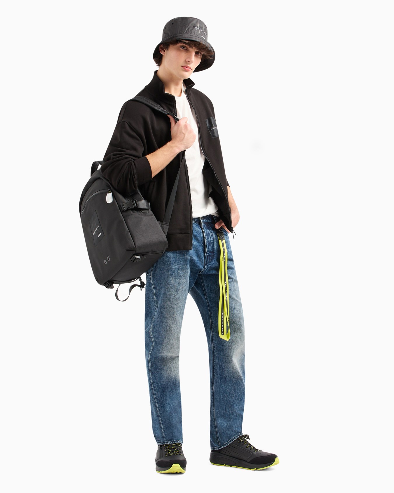 Stretch fabric zip-up sweatshirt Slide 3