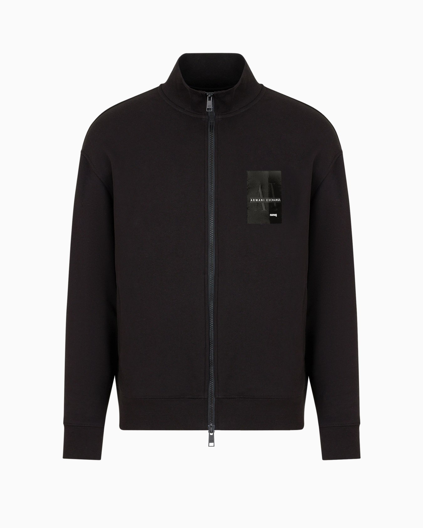 Stretch fabric zip-up sweatshirt Slide 0