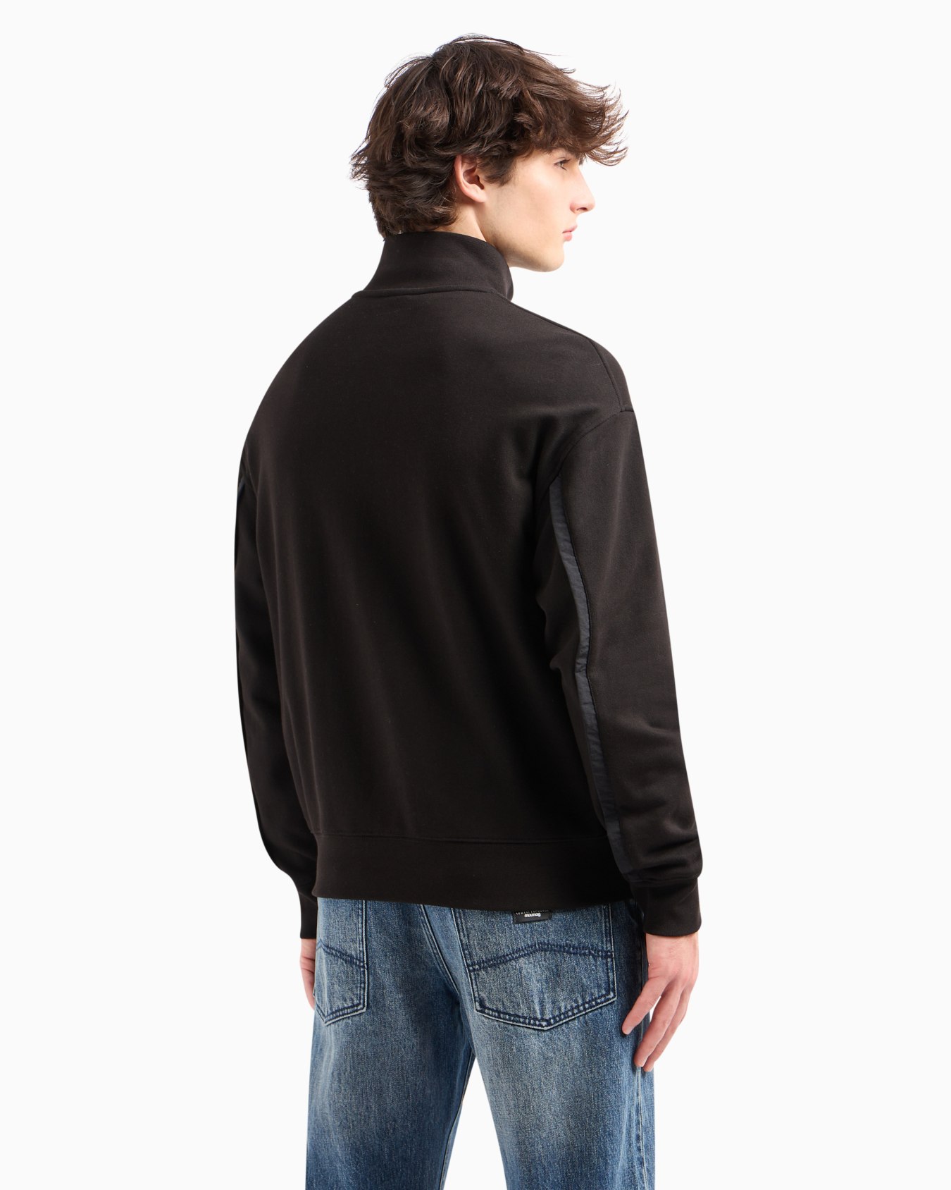 Stretch fabric zip-up sweatshirt Slide 2