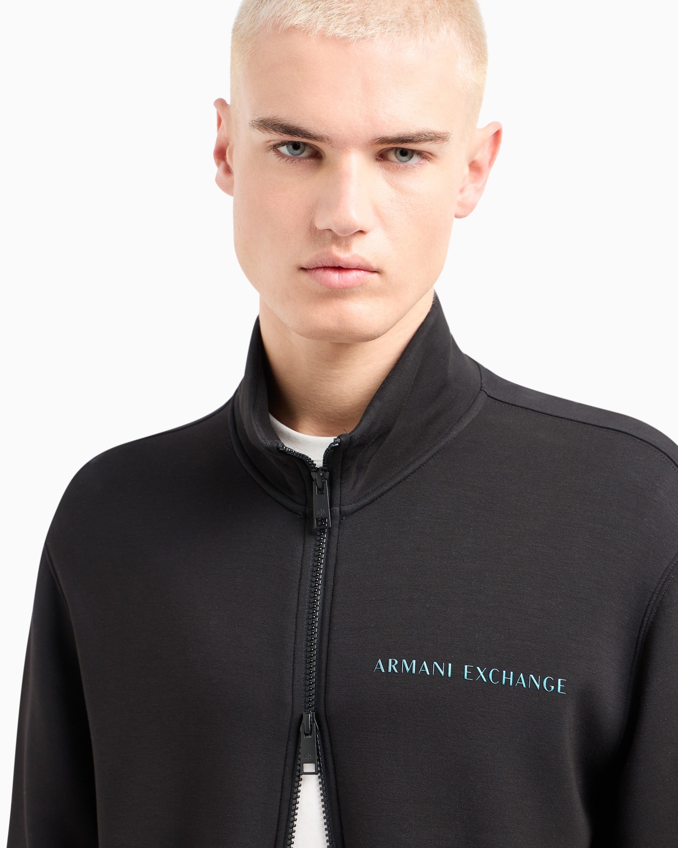 グラデーションロゴ　ジップアップスウェットシャツ スライドする 4