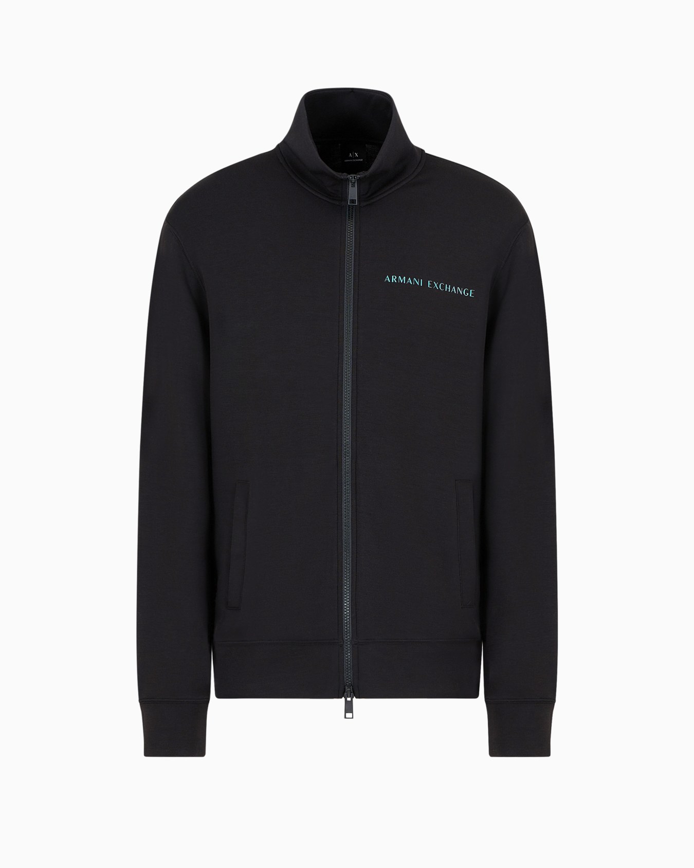 Stretch fabric zip-up sweatshirt Slide 0