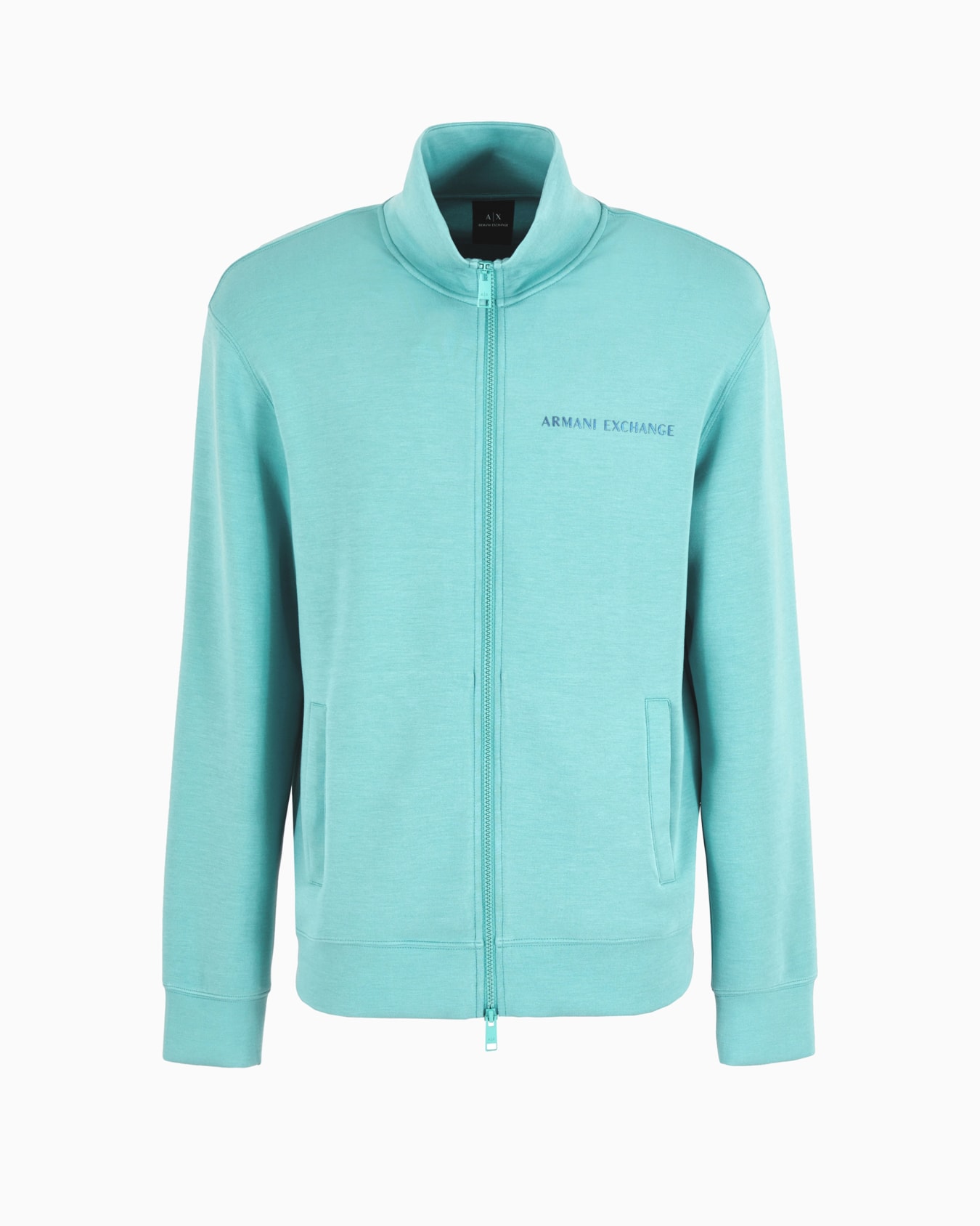 グラデーションロゴ　ジップアップスウェットシャツ スライドする 0