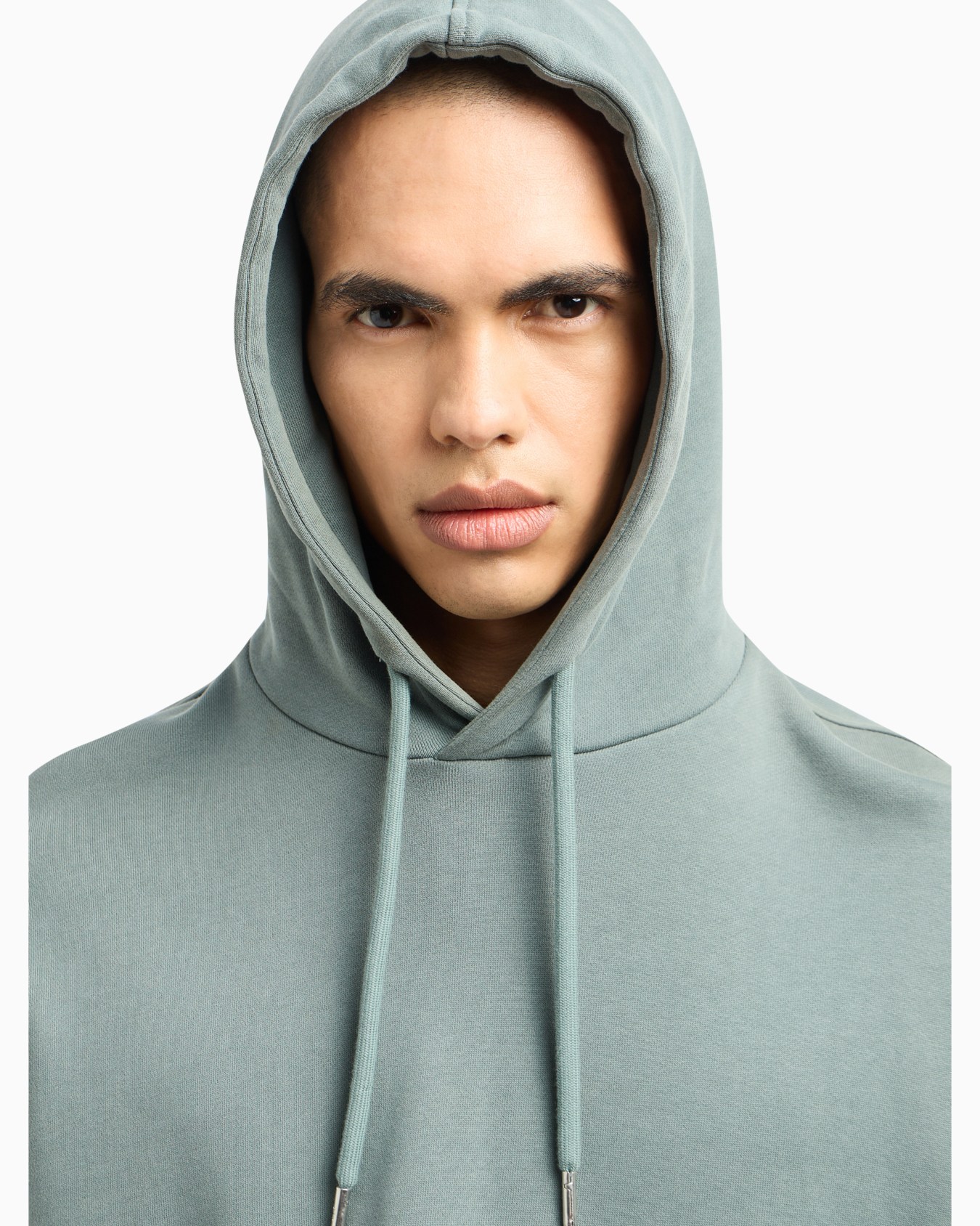 Stretch fabric zip-up hoodie Slide 4
