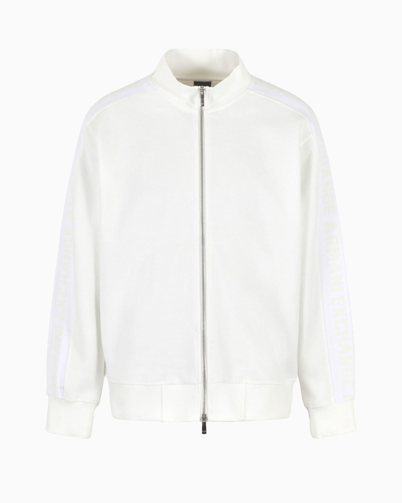 Stretch fabric zip-up sweatshirt Slide 0