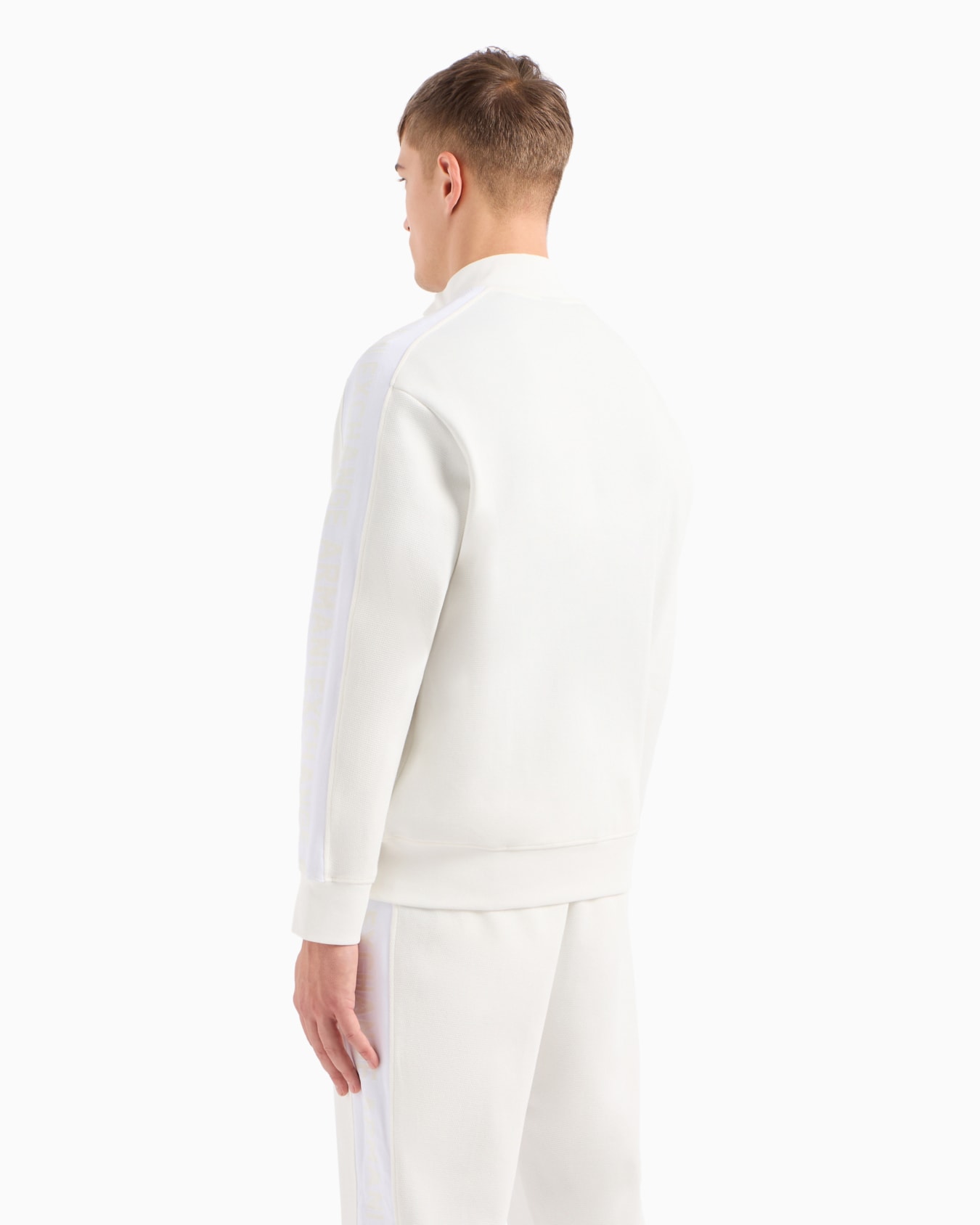 Stretch fabric zip-up sweatshirt Slide 2