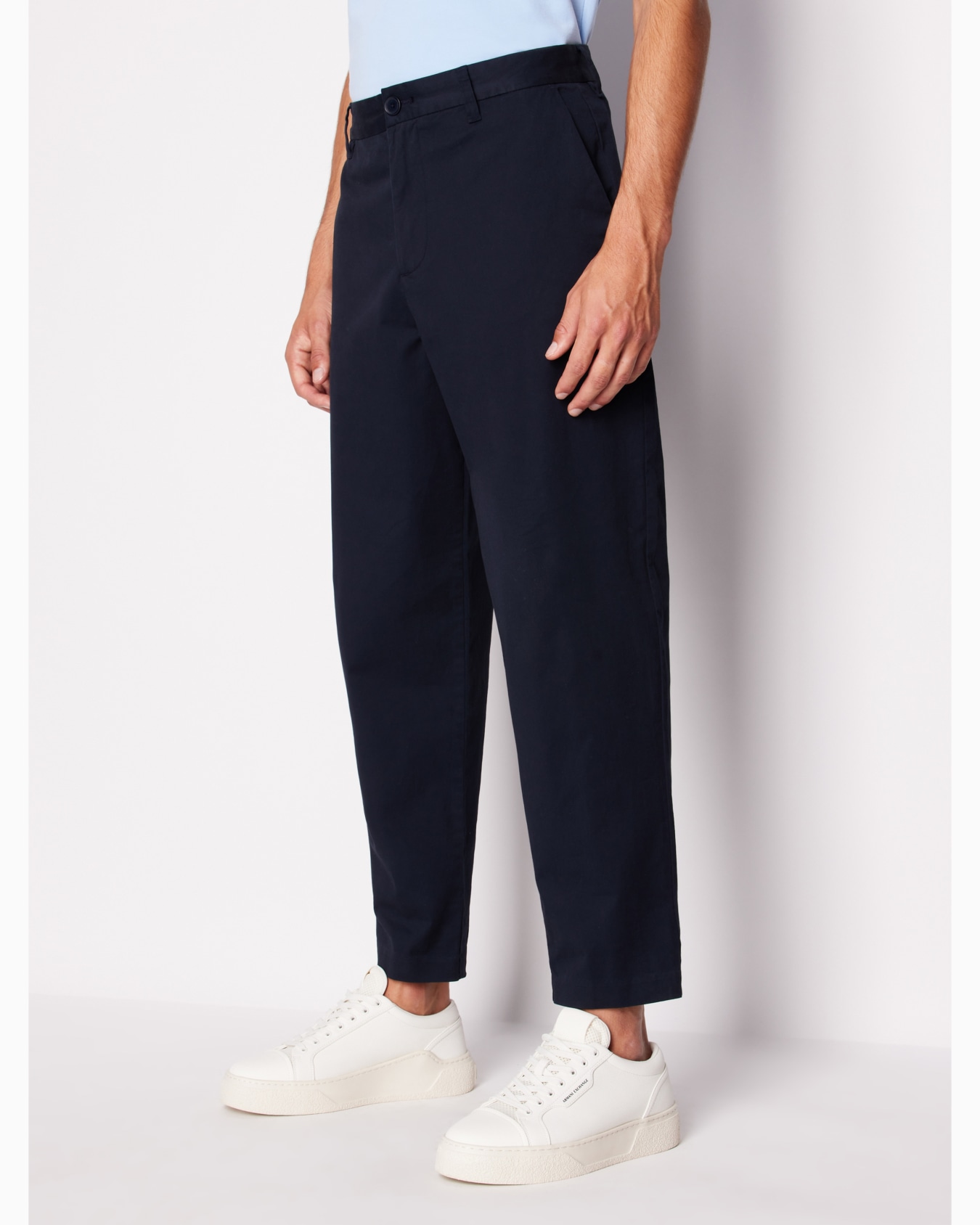 Regular fit gabardine trousers Slide 1