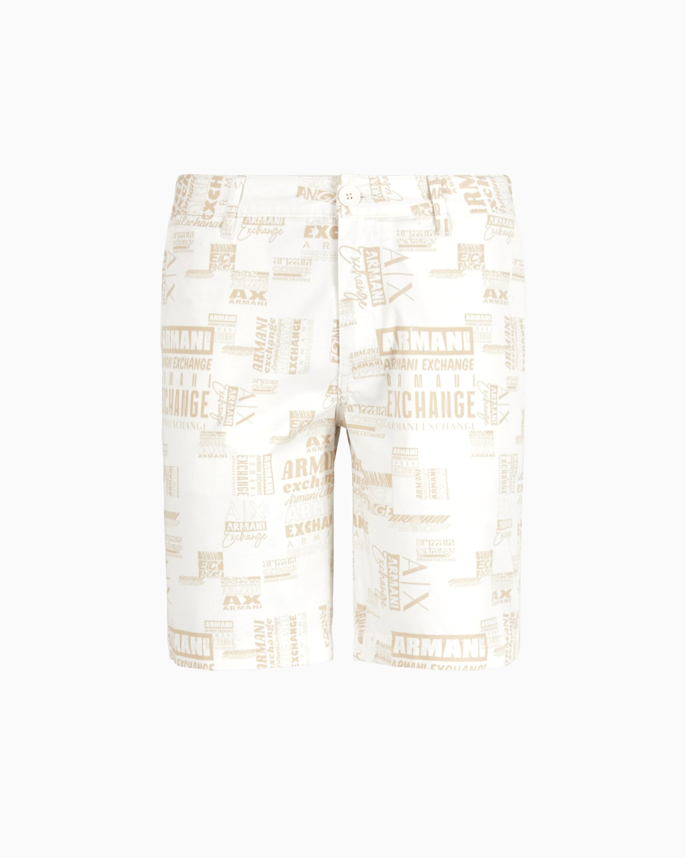Shorts in camouflage patterned cotton gabardine Slide 0