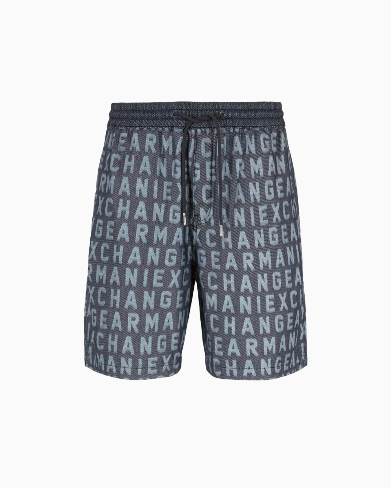 オールオーバーロゴ デニムハーフパンツ スライドする 0