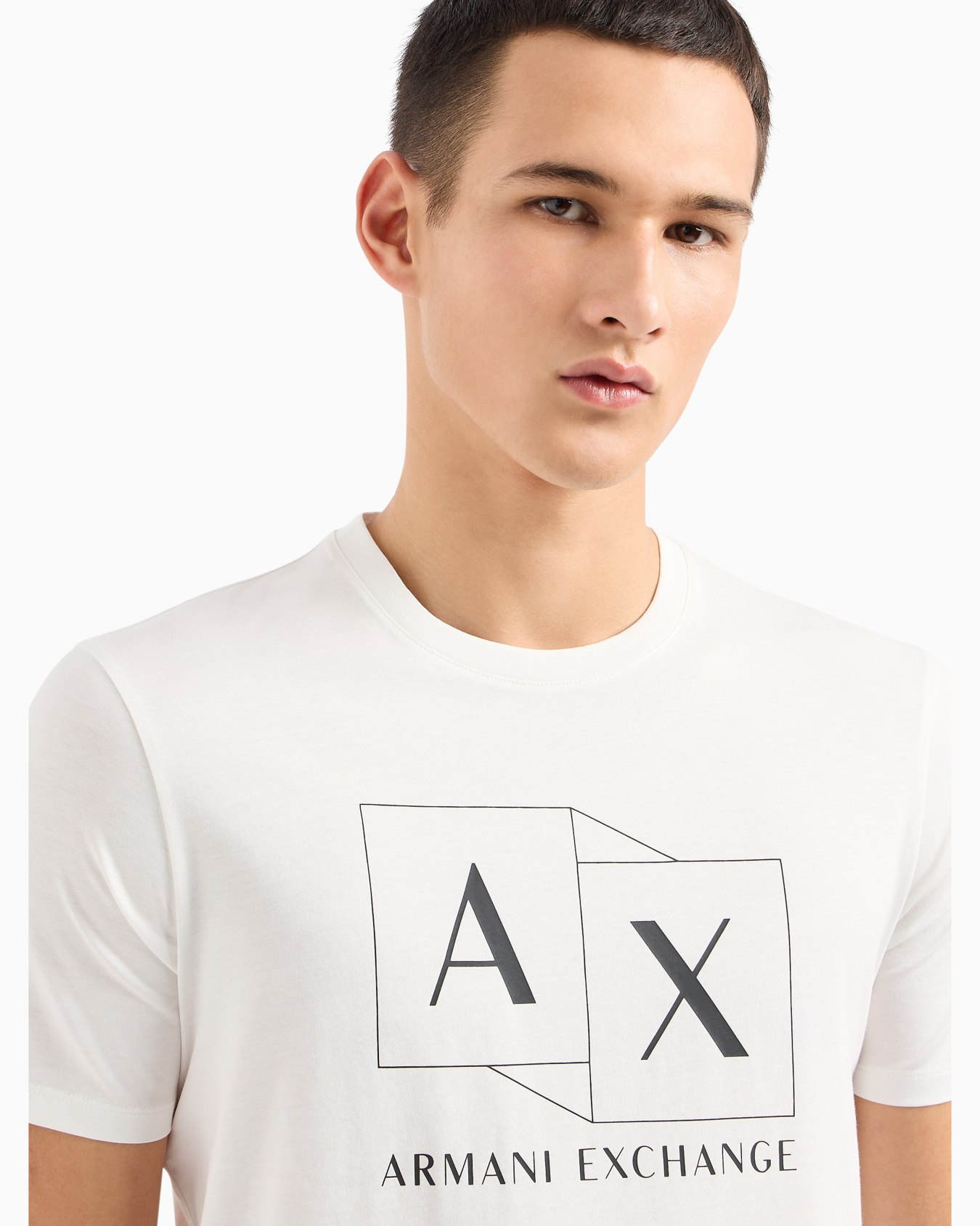 Slim fit T-shirt in stretch cotton jersey Diapositiva 4