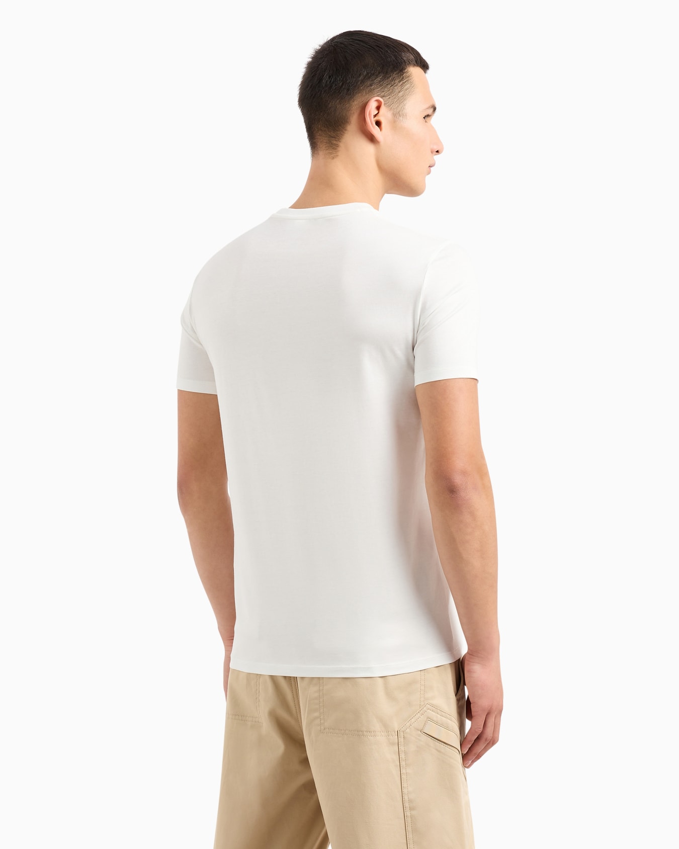 Slim fit T-shirt in stretch cotton jersey Diapositiva 2