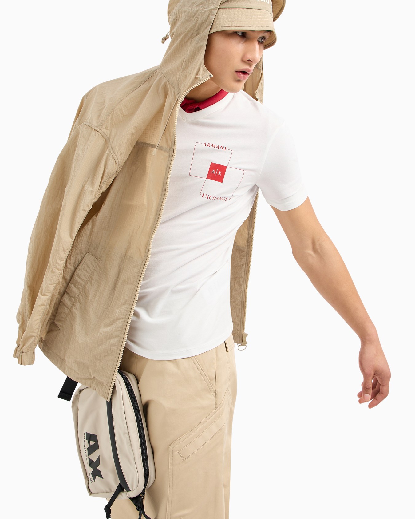 AXロゴ 半袖VネックTシャツ スライドする 4