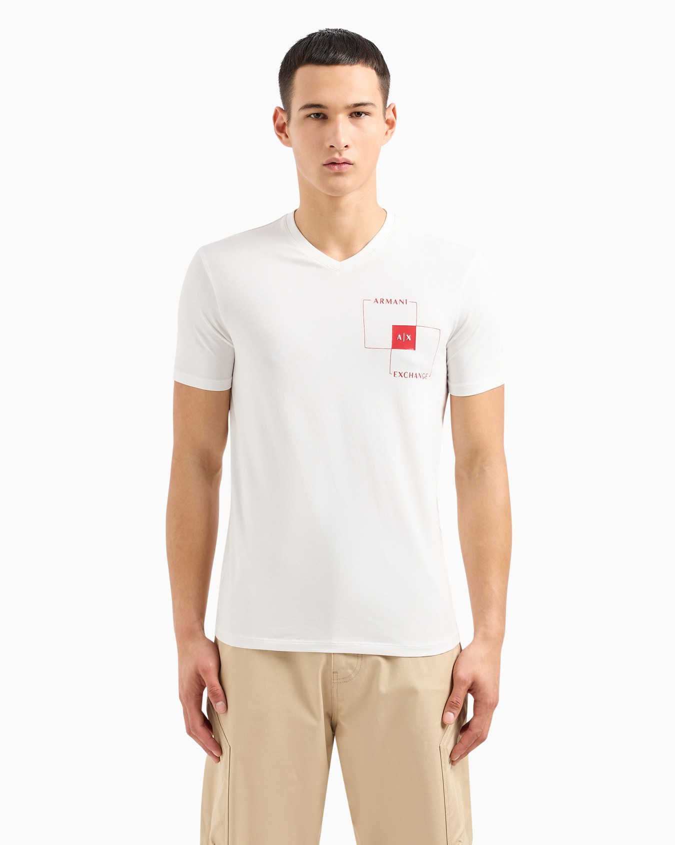 AXロゴ 半袖VネックTシャツ スライドする 1