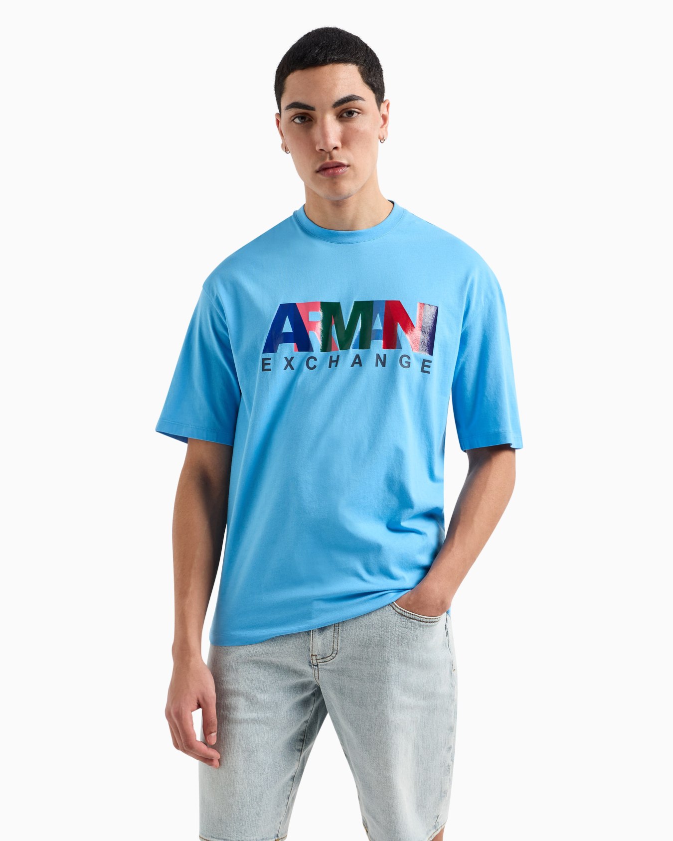 Relaxed fit T-shirt with round neck and logo Diapositiva 1