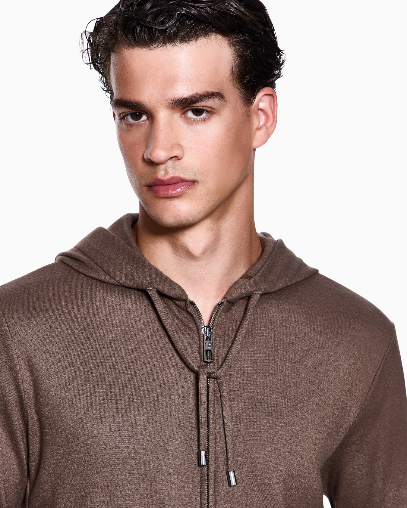 Felpa con cappuccio in jersey di puro cashmere ASV Slide 4