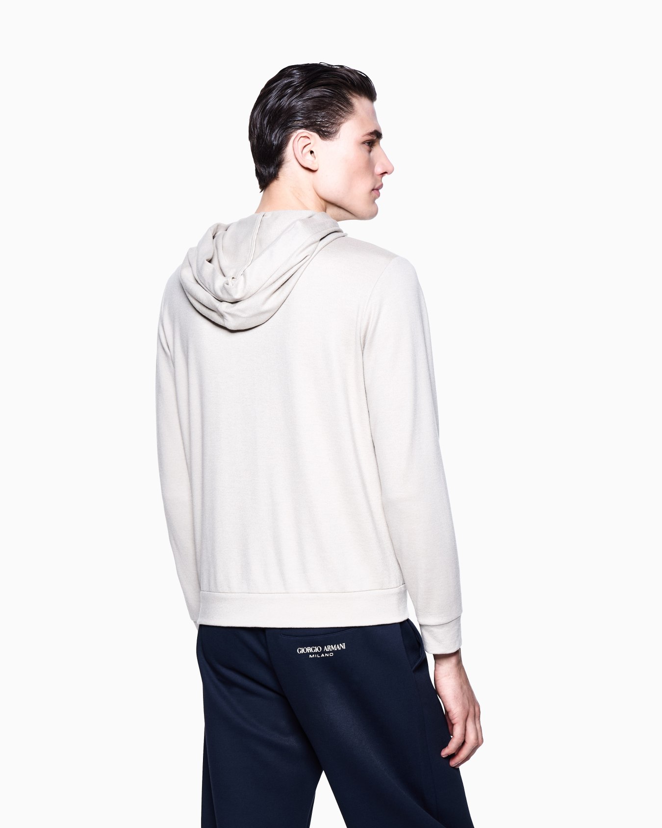 Sudadera con capucha de punto de cachemir puro ASV Diapositiva 2