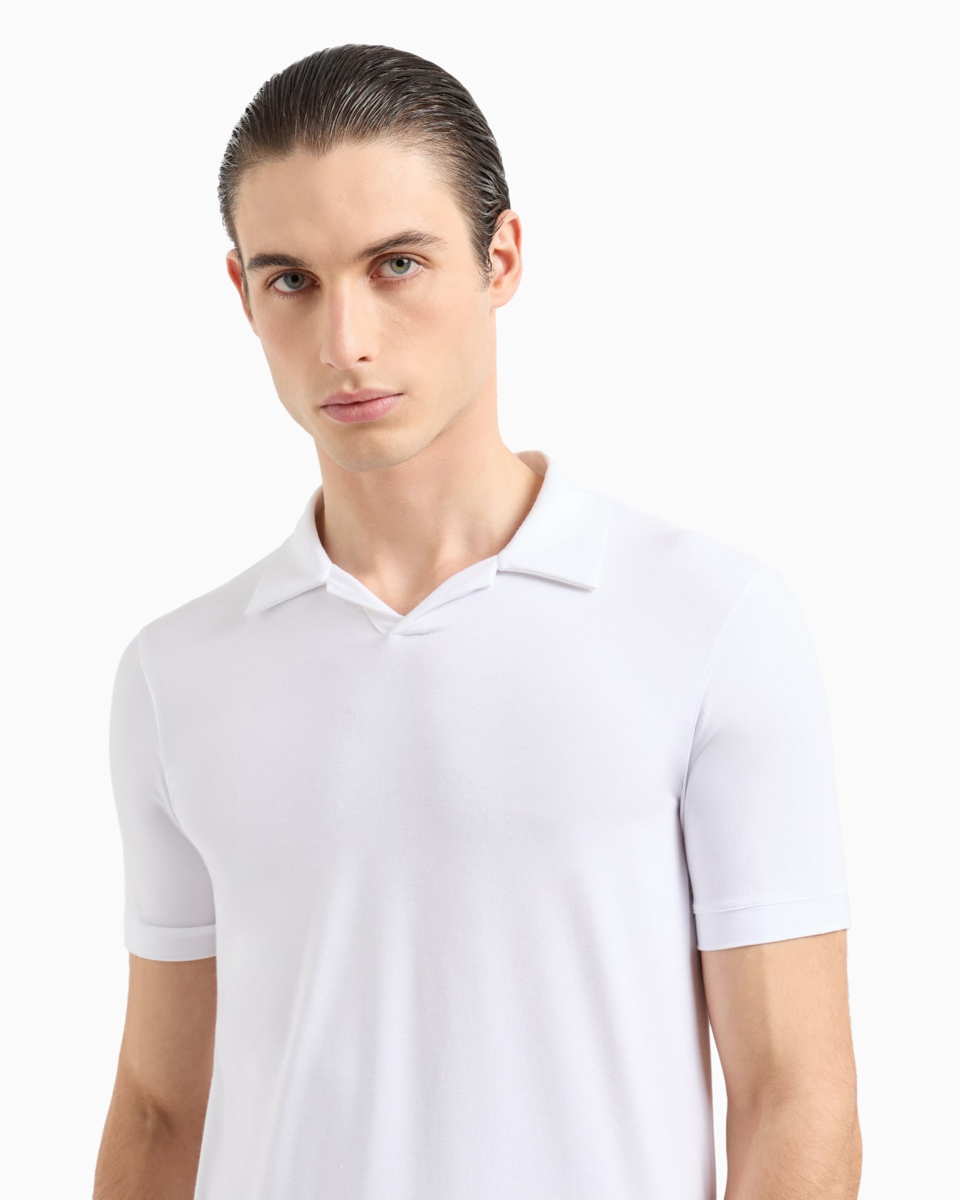 ASV stretch viscose jersey short-sleeved polo shirt Slide 4