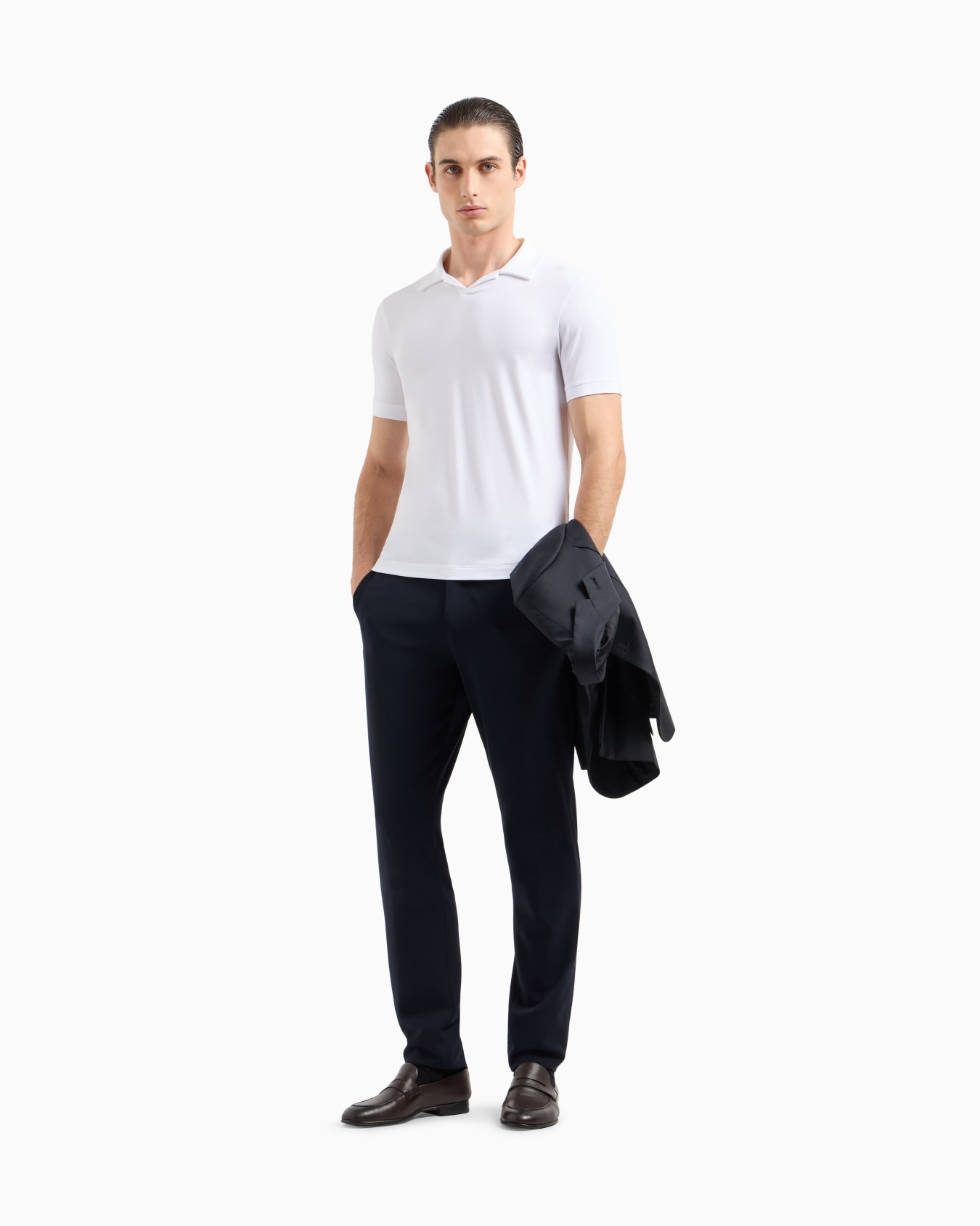 ASV stretch viscose jersey short-sleeved polo shirt Slide 1