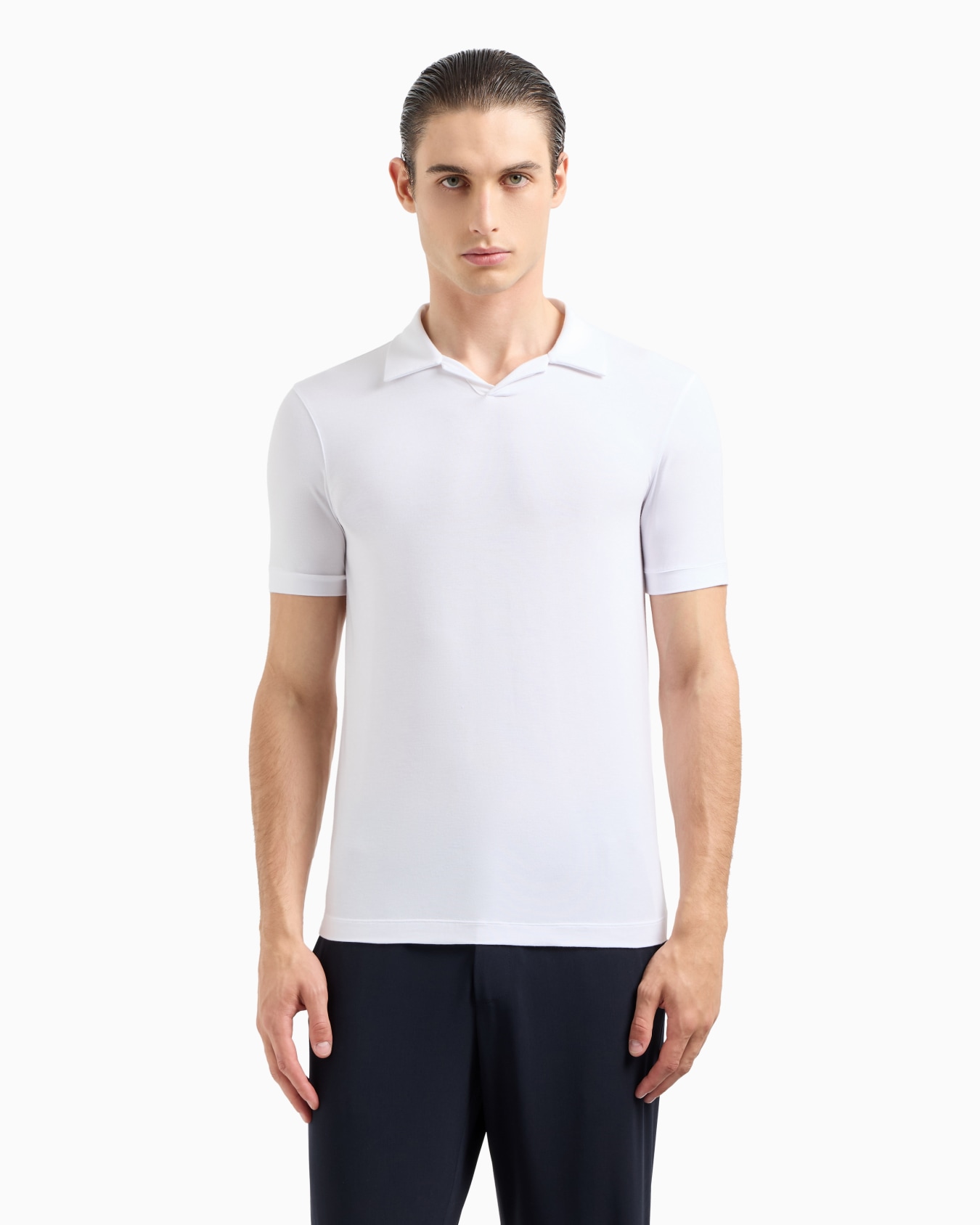 ASV stretch viscose jersey short-sleeved polo shirt Slide 3
