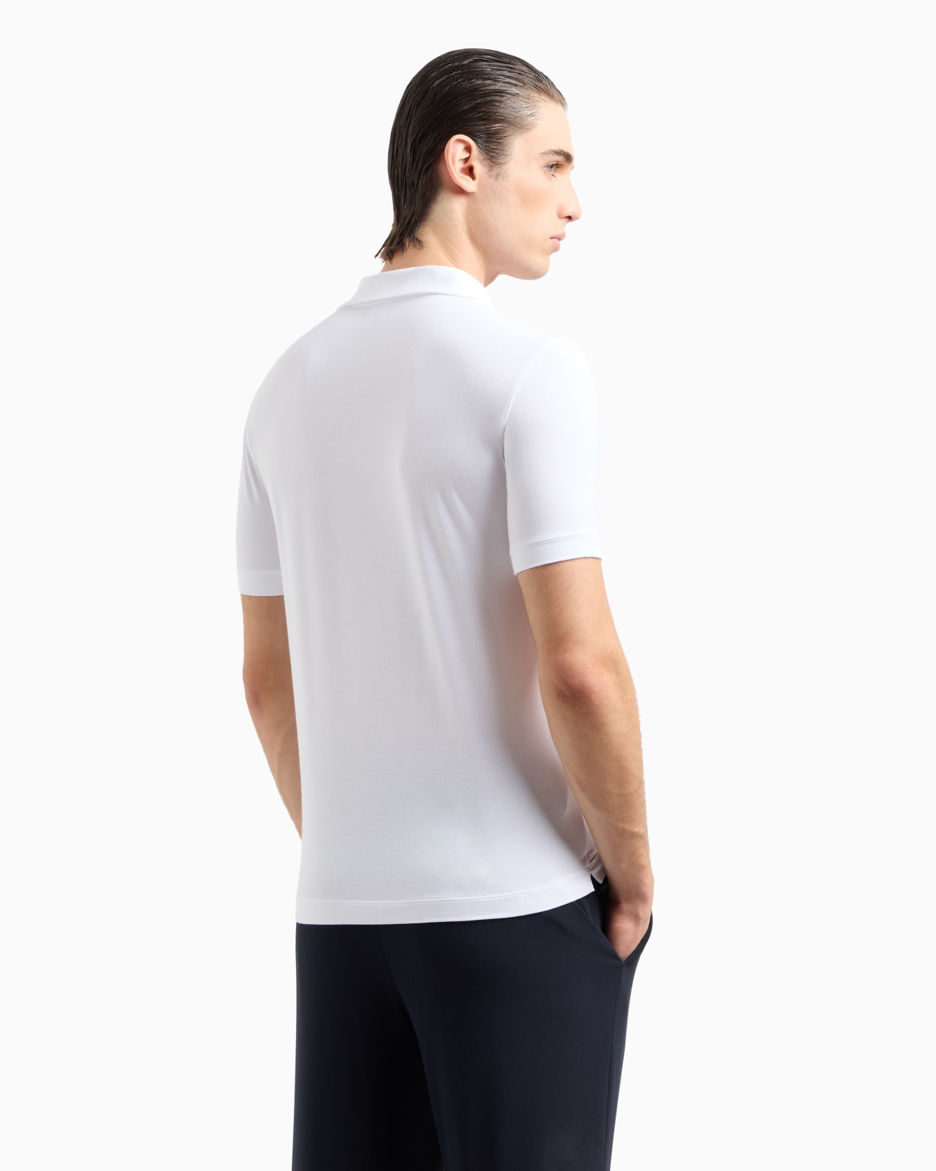 ASV stretch viscose jersey short-sleeved polo shirt Slide 2