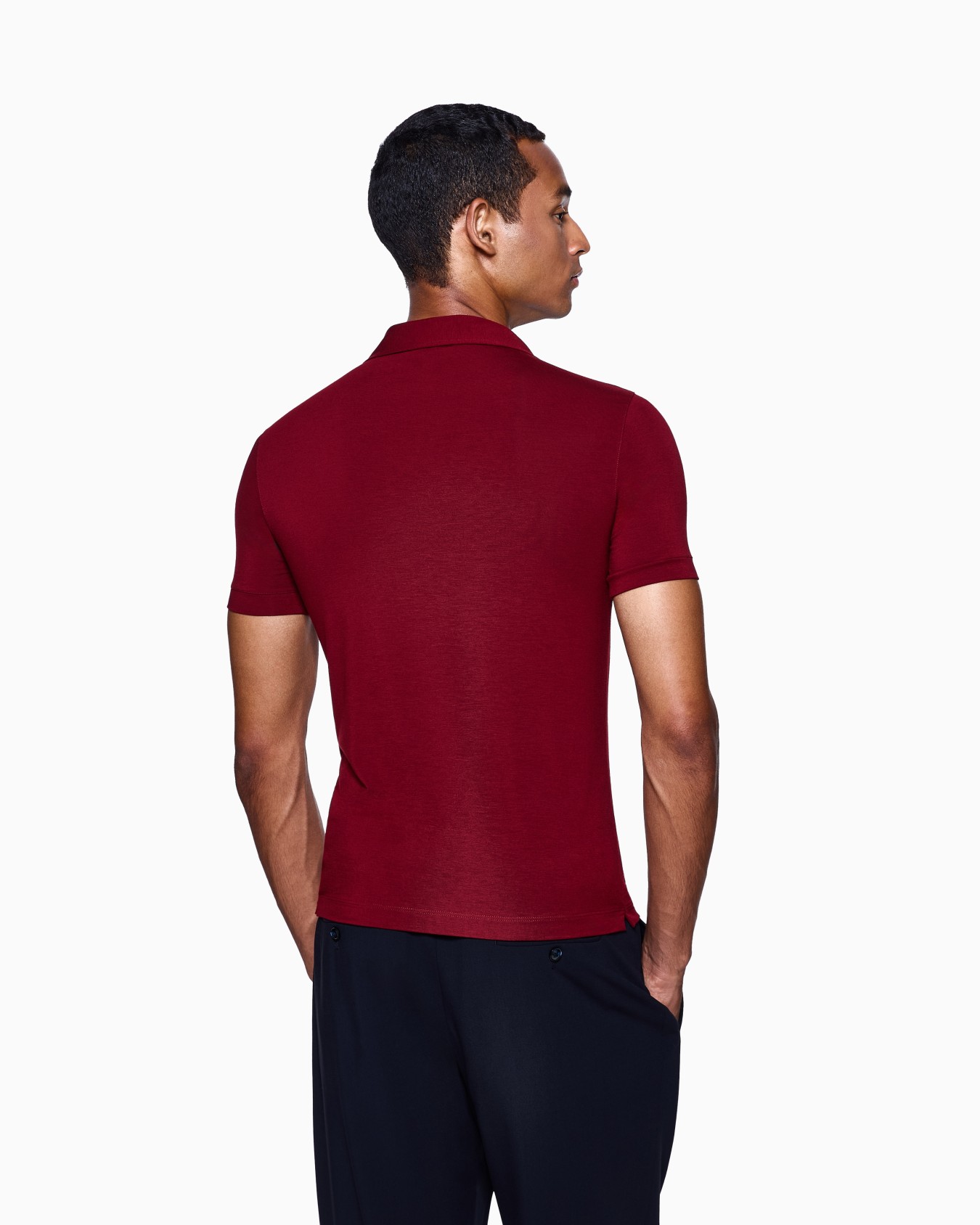 Polo à manches courtes en jersey de viscose stretch ASV Diapositive 2