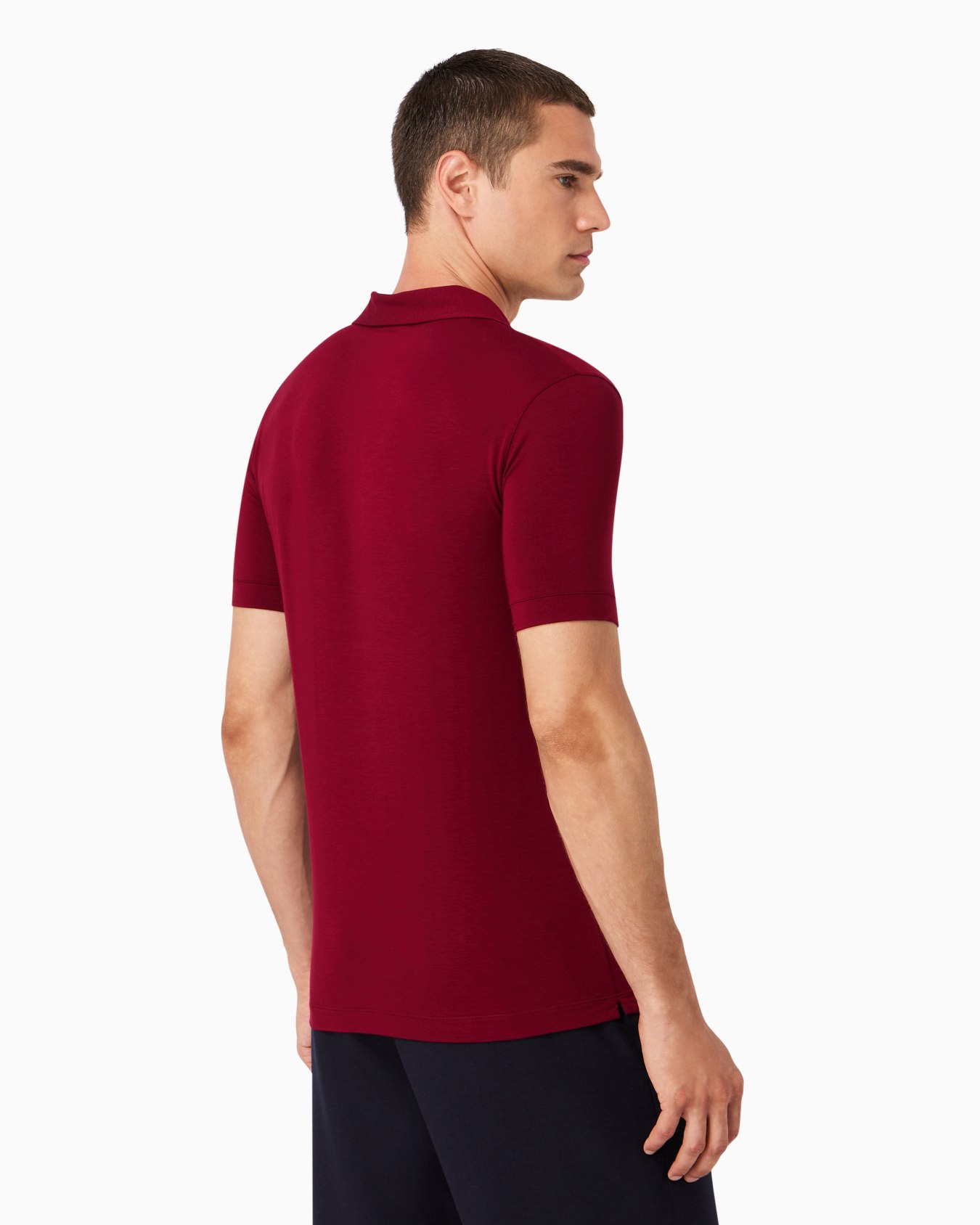 ASV stretch viscose jersey short-sleeved polo shirt Slide 2