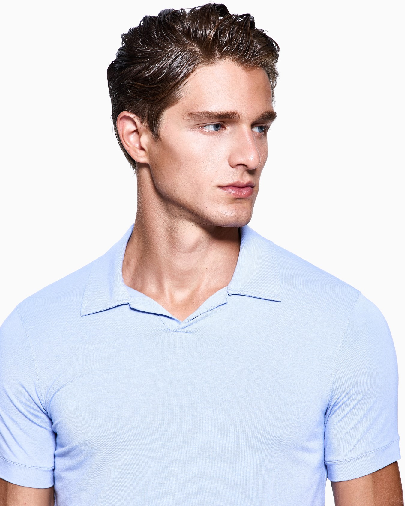 ASV stretch viscose jersey short-sleeved polo shirt Slide 4