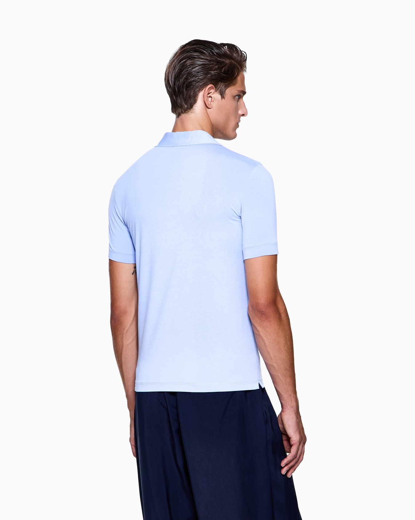 ASV stretch viscose jersey short-sleeved polo shirt Slide 2