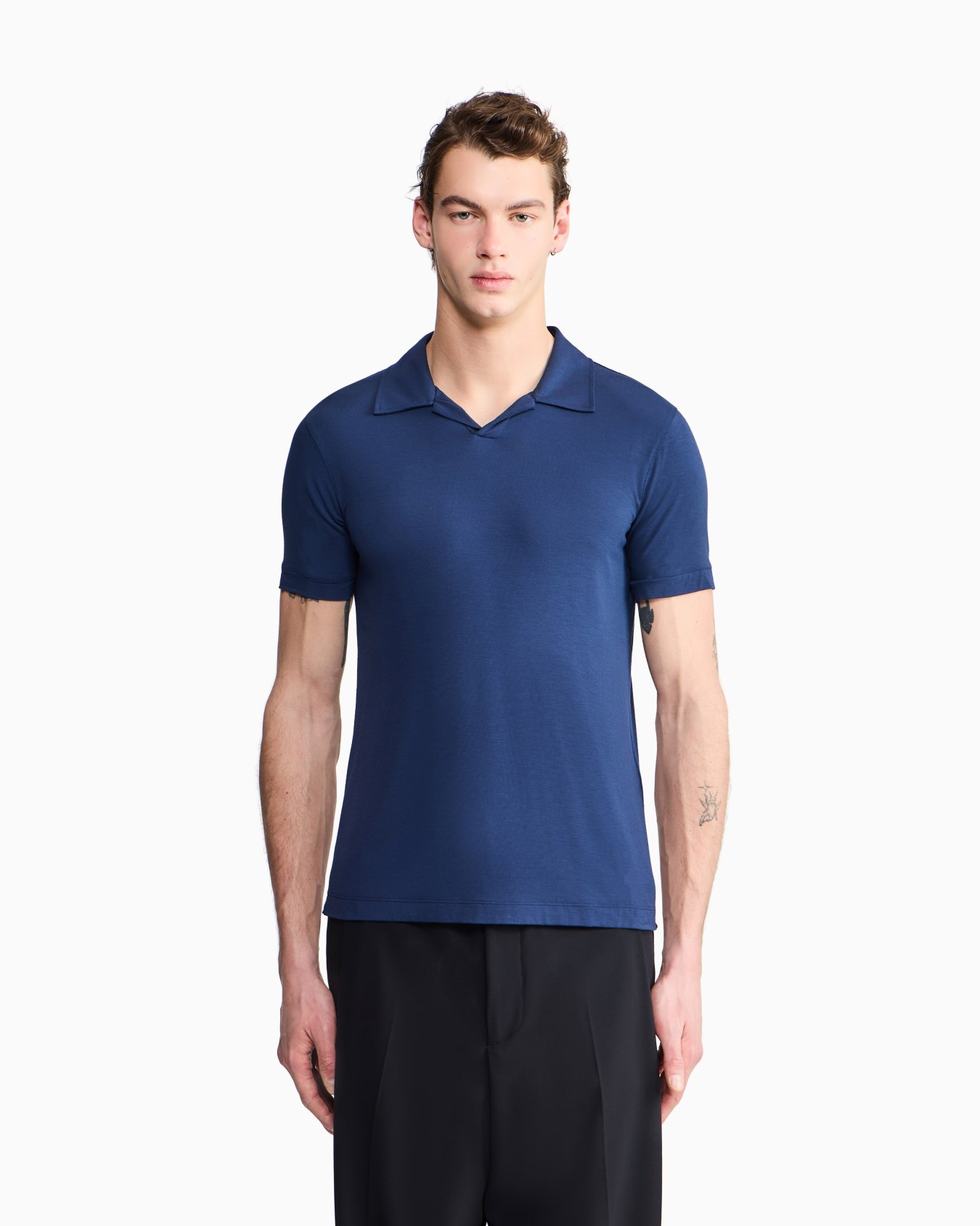 ASV stretch viscose jersey short-sleeved polo shirt Slide 3