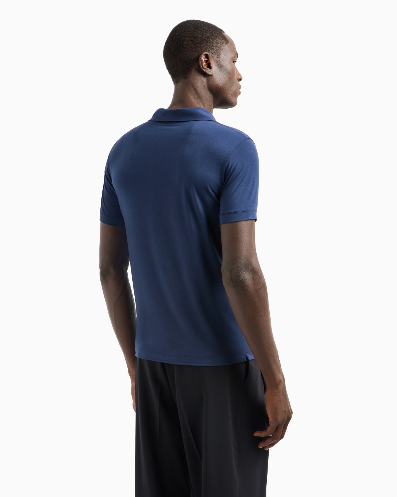 Polo de manga corta de punto elástico de viscosa ASV Diapositiva 2