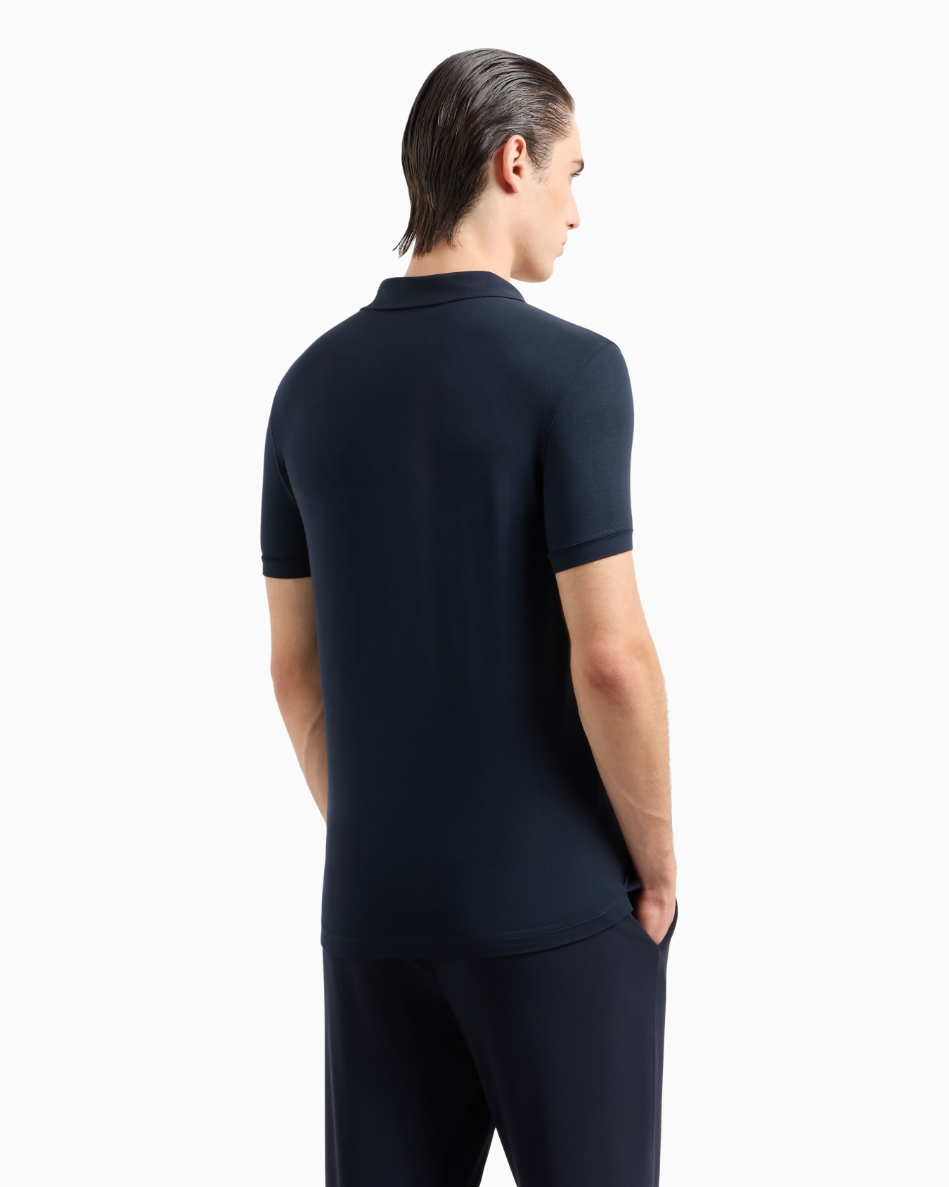 ASV stretch viscose jersey short-sleeved polo shirt Slide 2