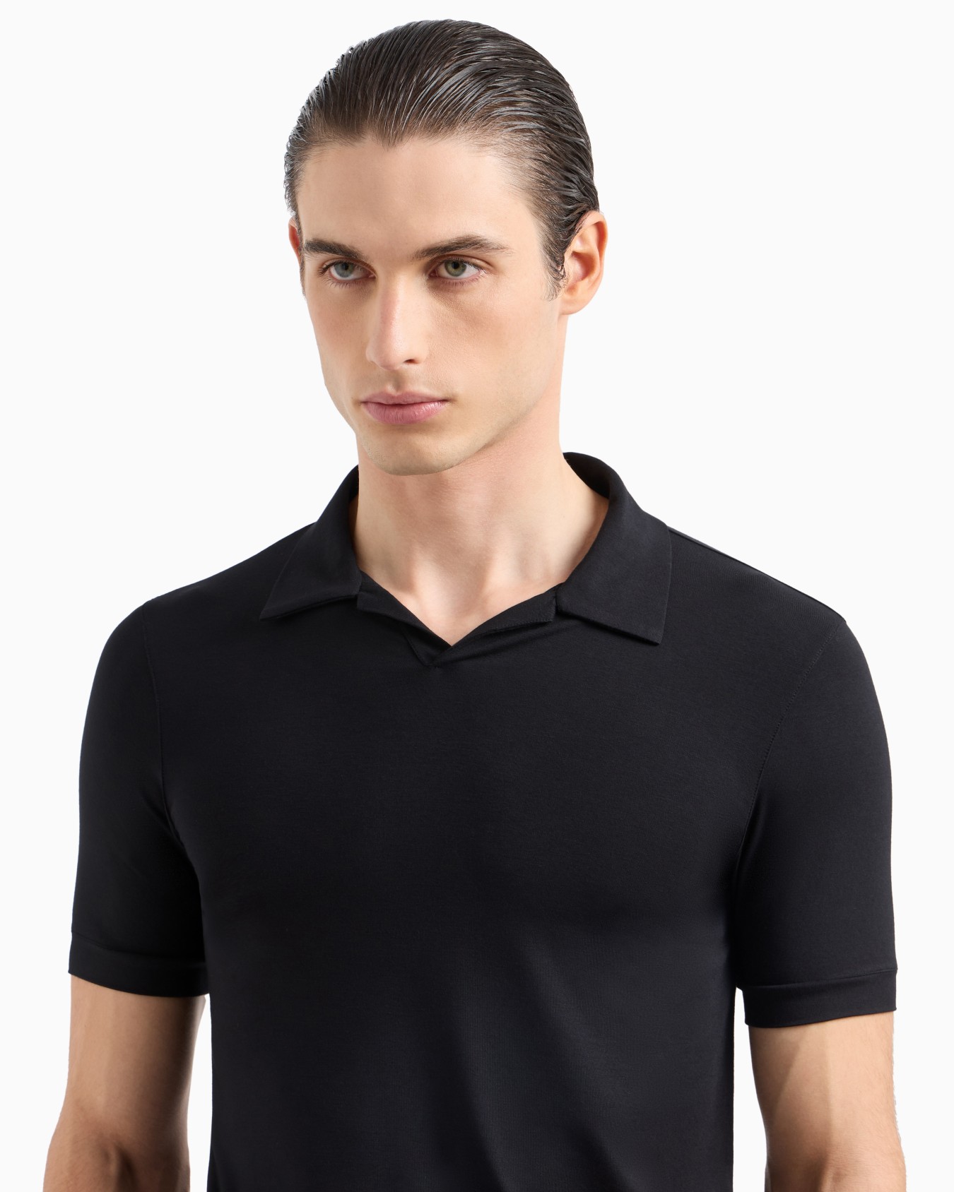 ASV stretch viscose jersey short-sleeved polo shirt Slide 4