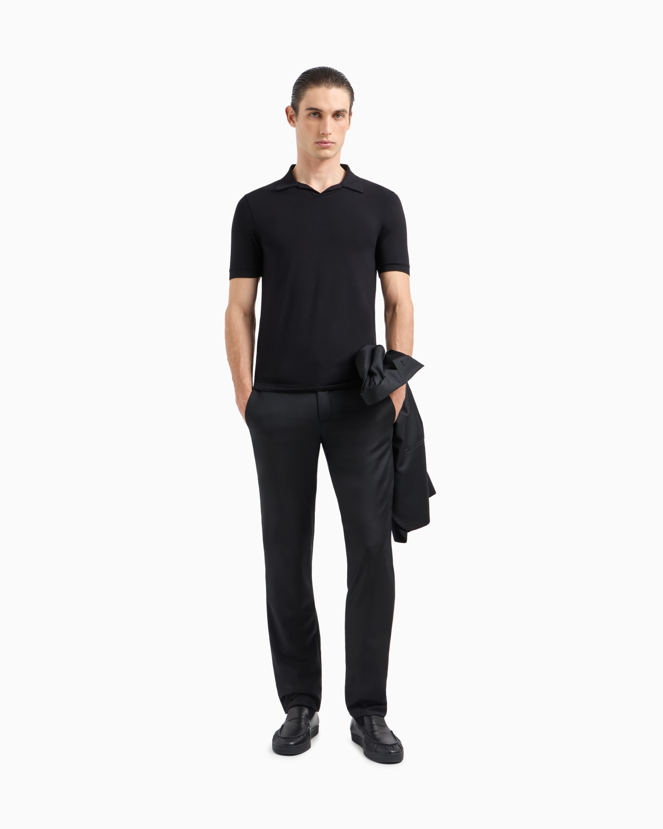 ASV stretch viscose jersey short-sleeved polo shirt Slide 1
