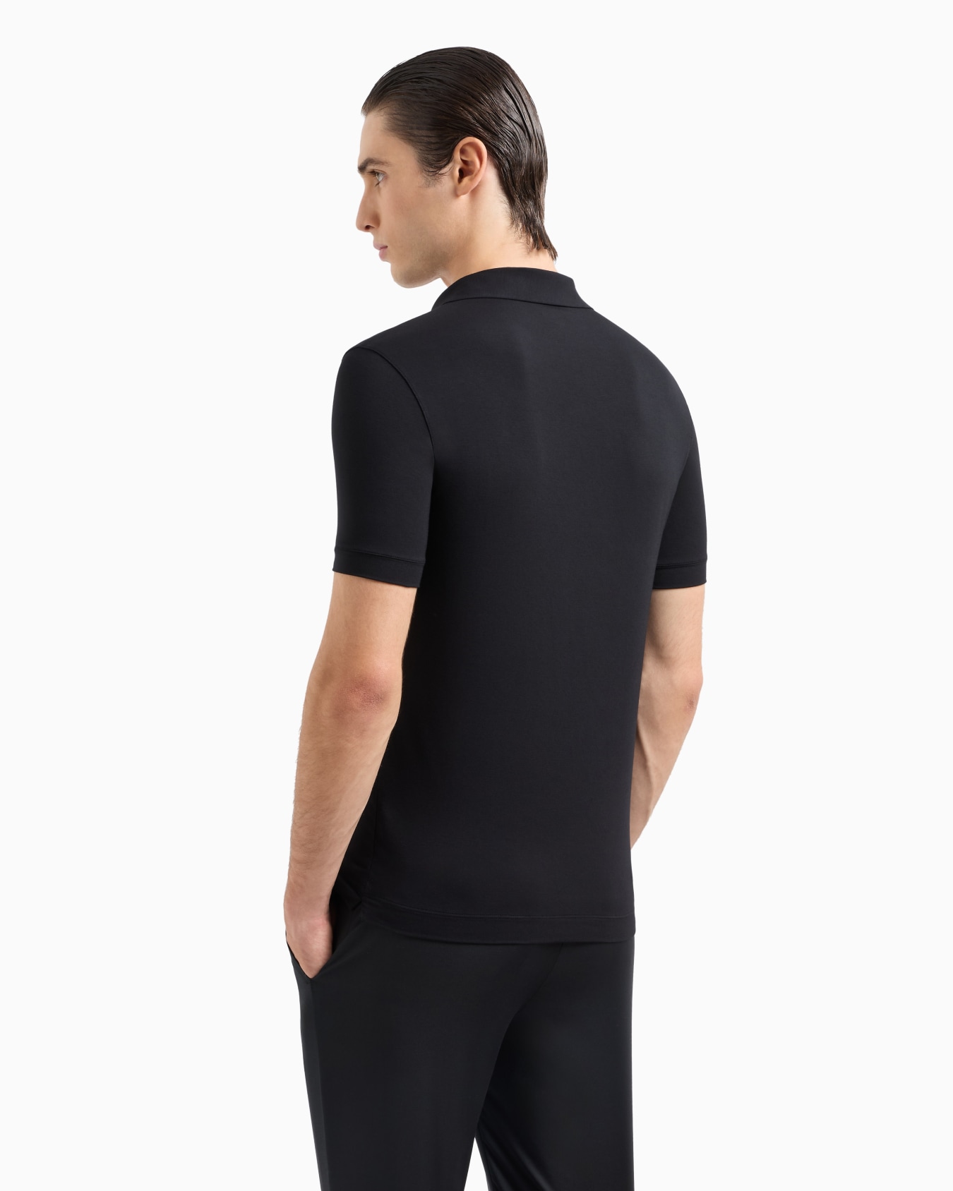 ASV stretch viscose jersey short-sleeved polo shirt Slide 2