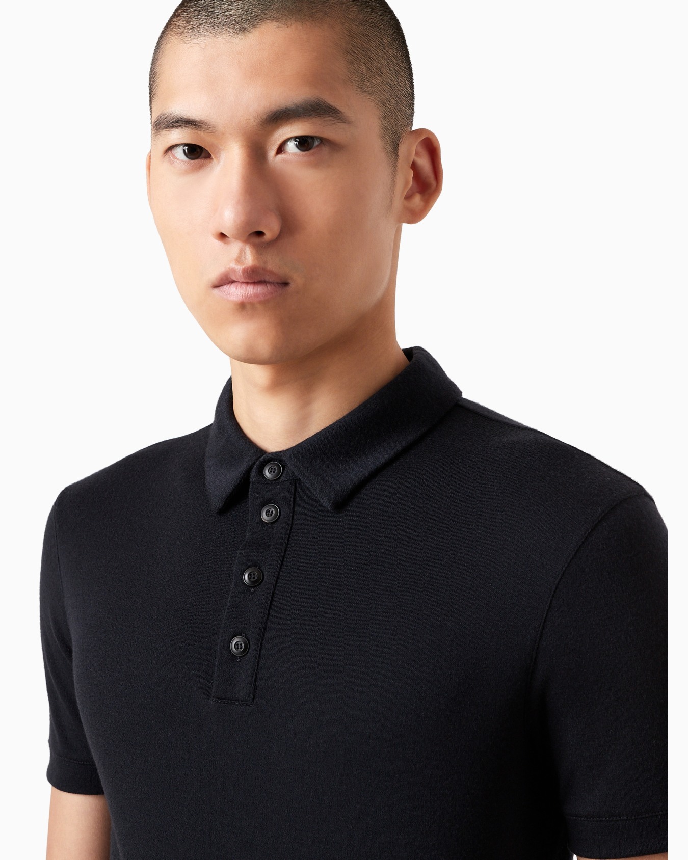 Pure cashmere interlock polo shirt Slide 5