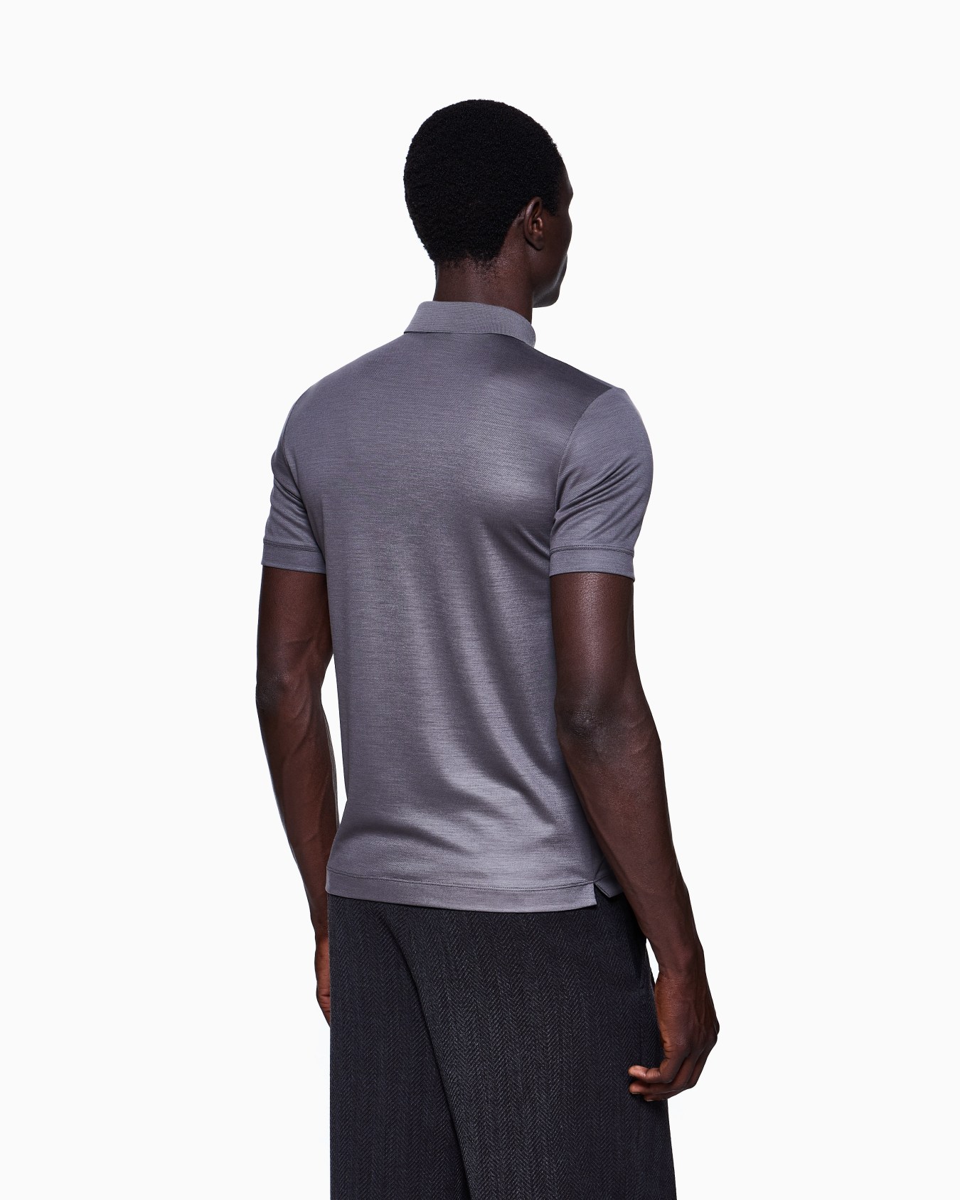 Pure virgin-wool piqué polo shirt Slide 2