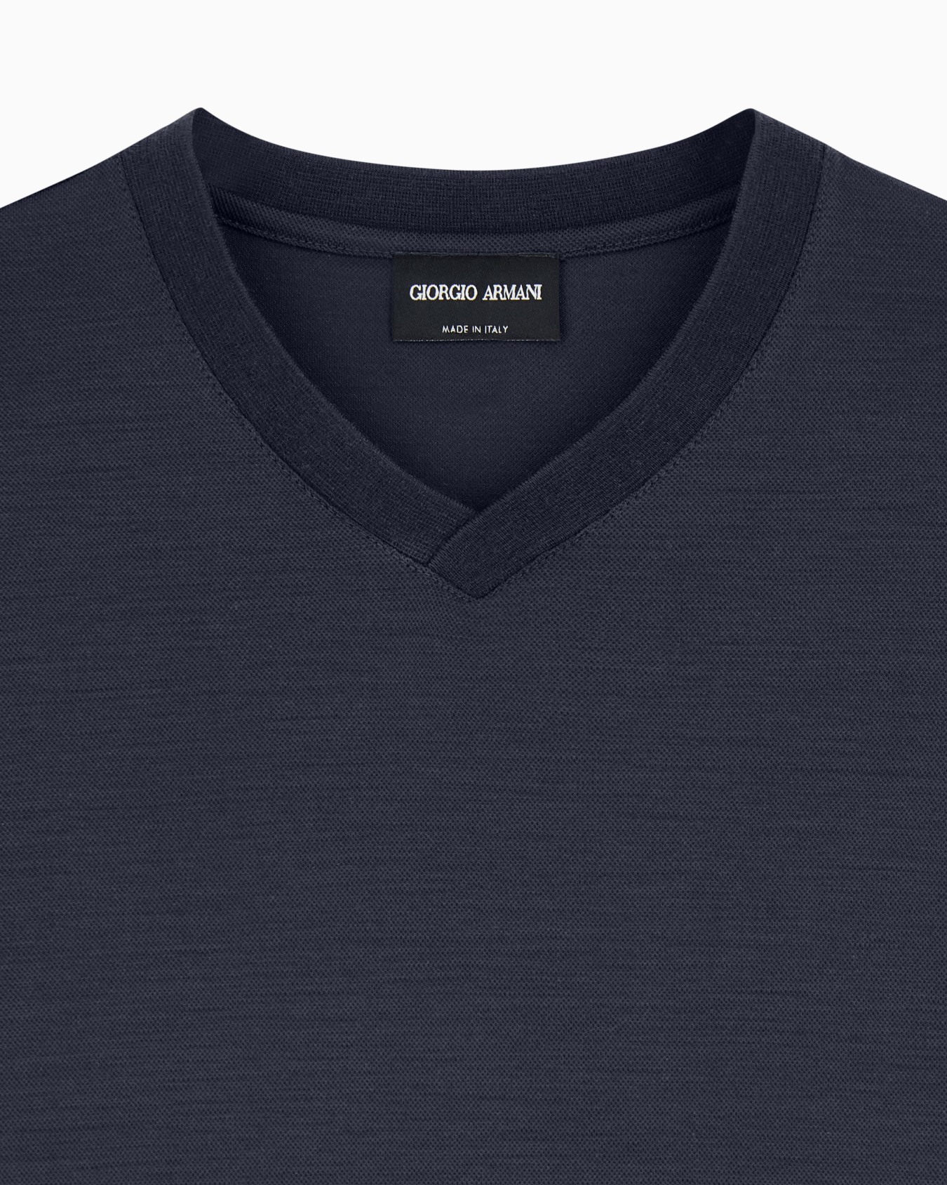 Pure virgin-wool piqué T-shirt Slide 4