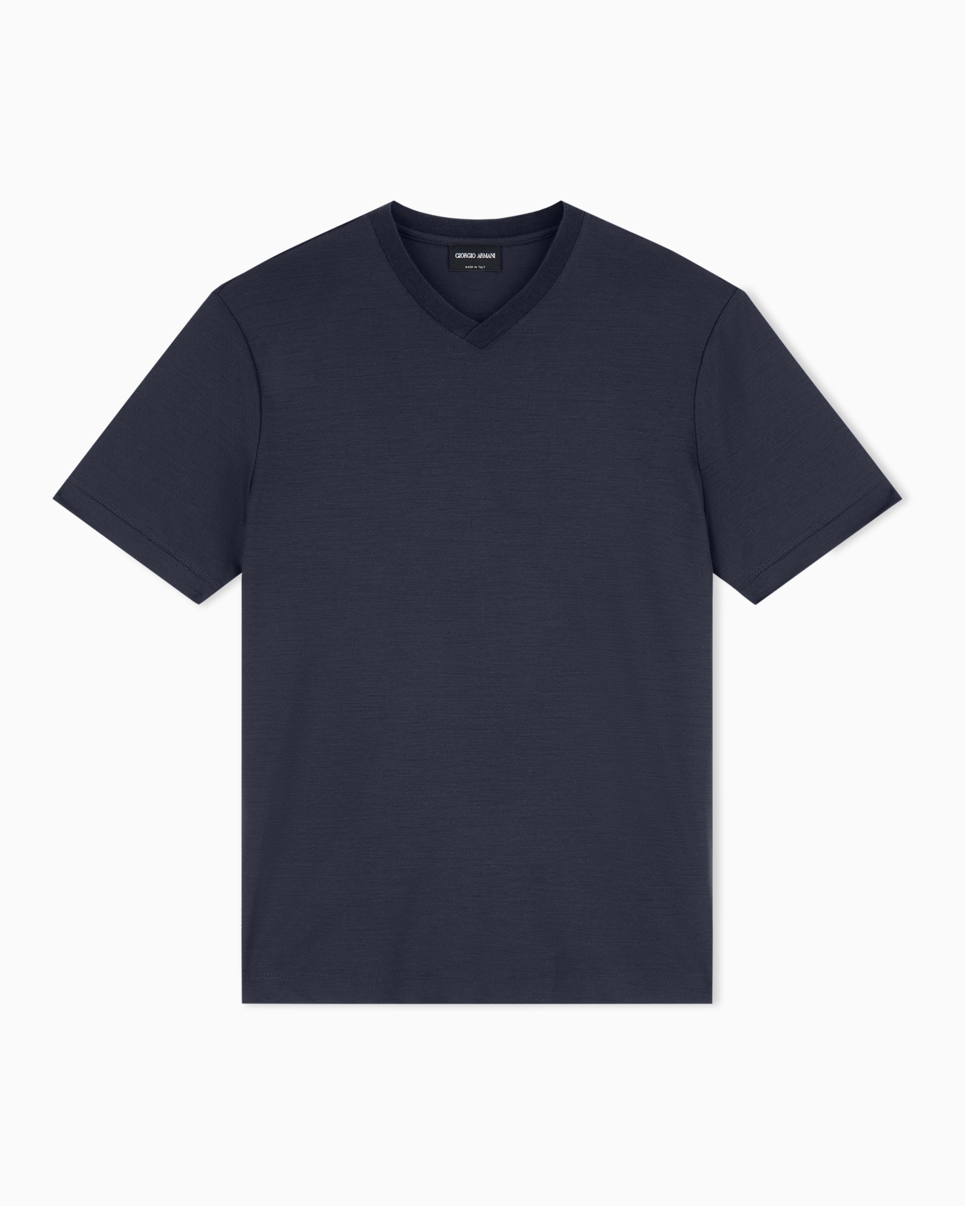 Pure virgin-wool piqué T-shirt Slide 0