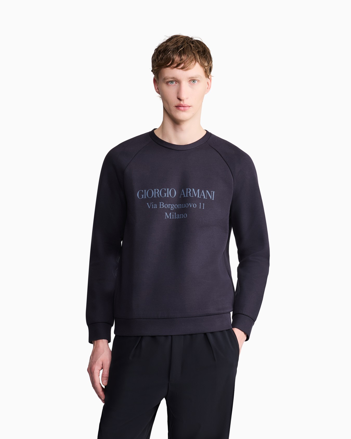 Borgonuovo 11 sweatshirt in cotton double jersey Slide 3