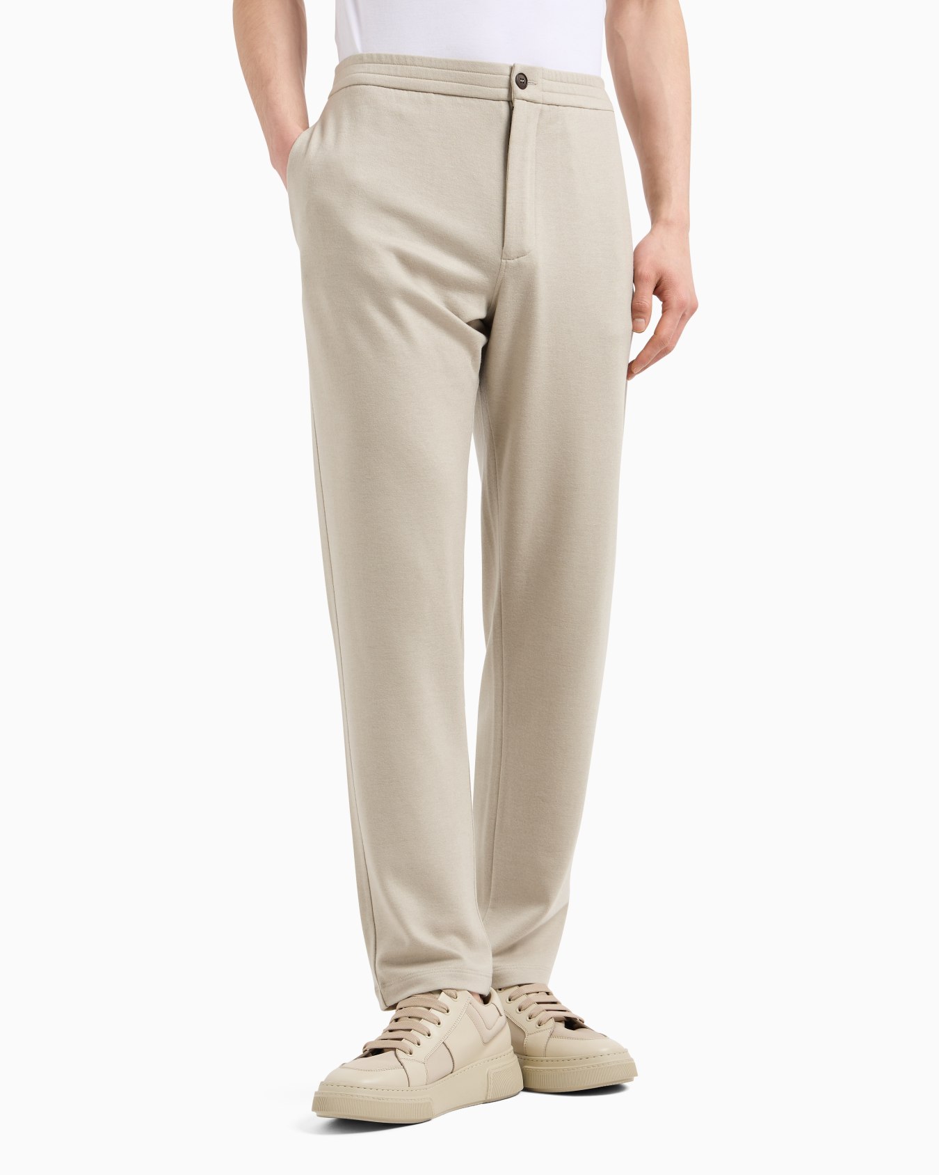 Pantalon en tissu jersey de pur cachemire Diapositive 3