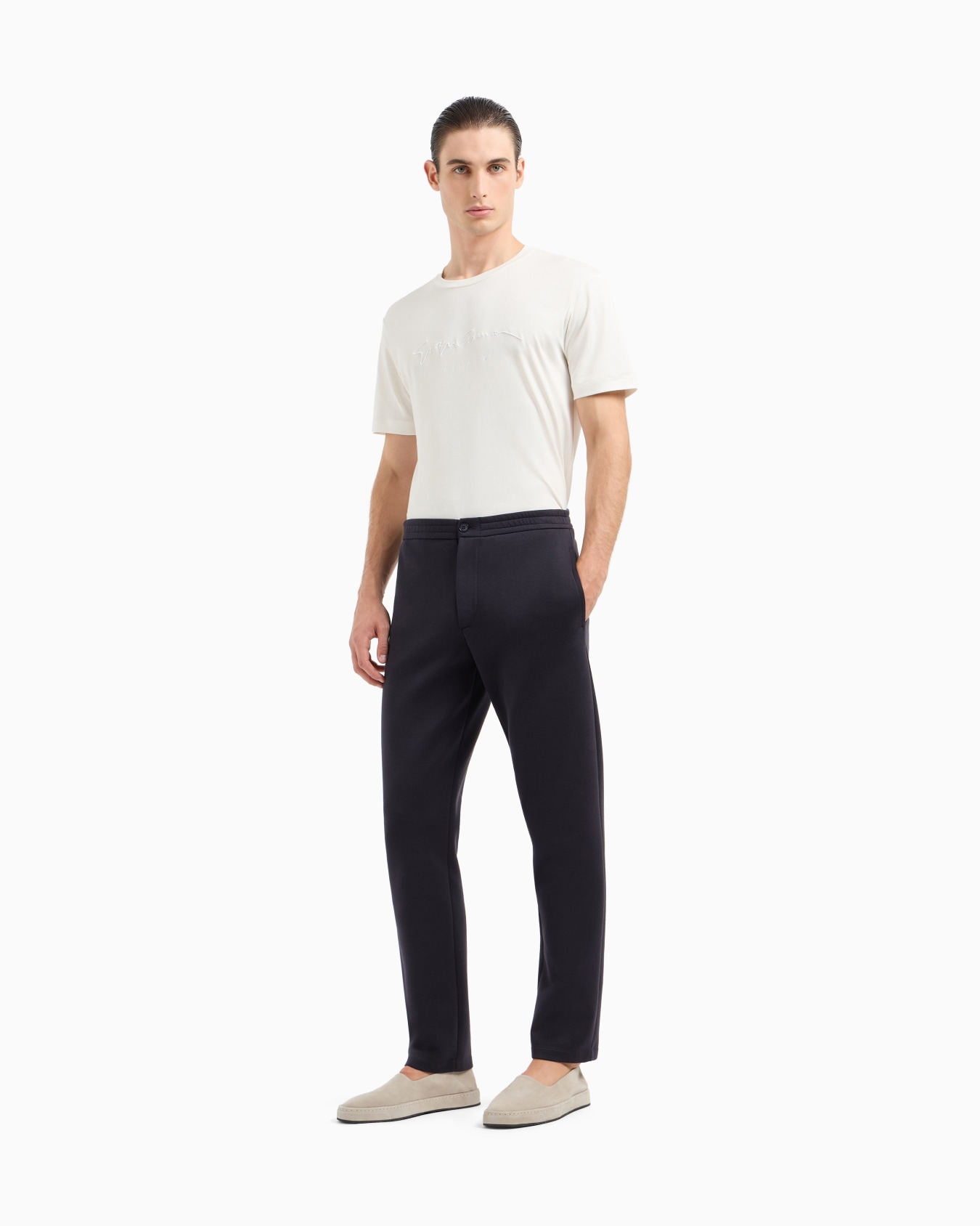 Cotton double-jersey trousers Slide 1
