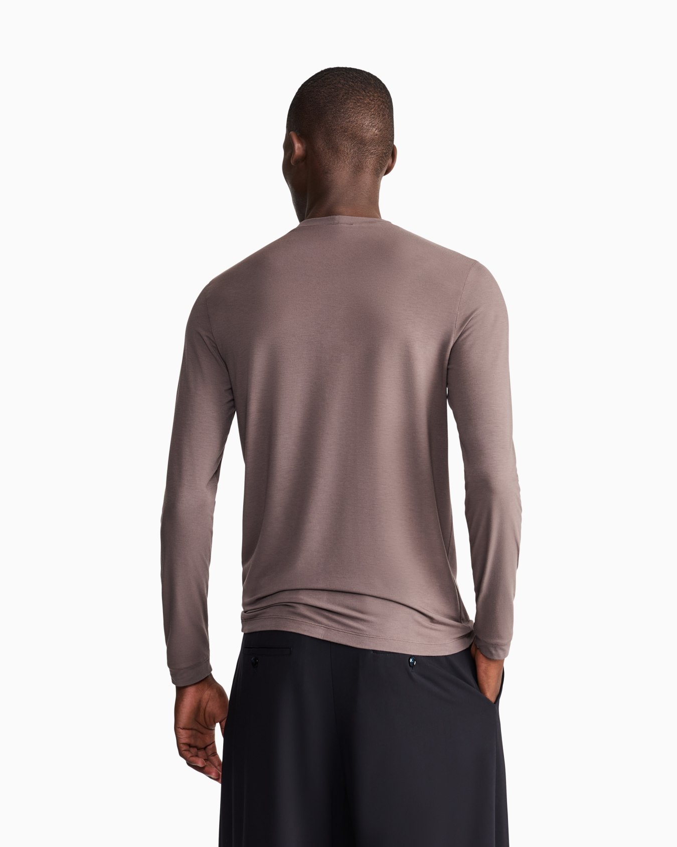 Pull en jersey de viscose stretch à col rond exclusivité web Diapositive 5