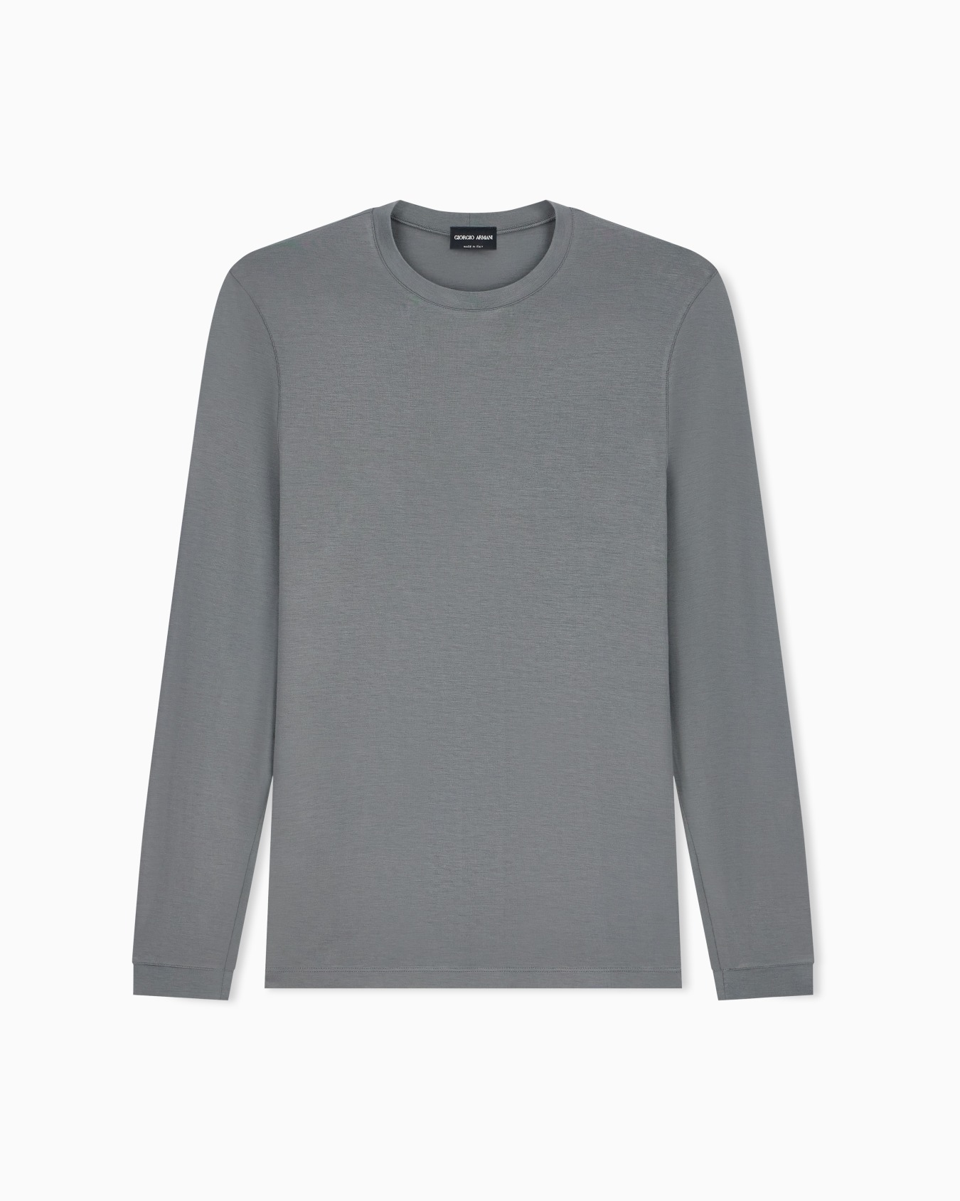 Long sleeve jumper in stretch viscose Slide 0