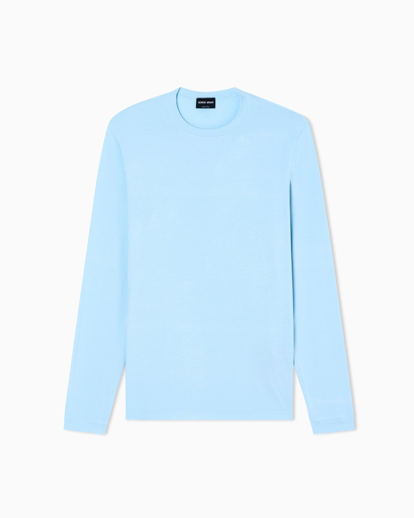 Jersey de punto de viscosa elástica con cuello redondo y manga larga ASV Diapositiva 0