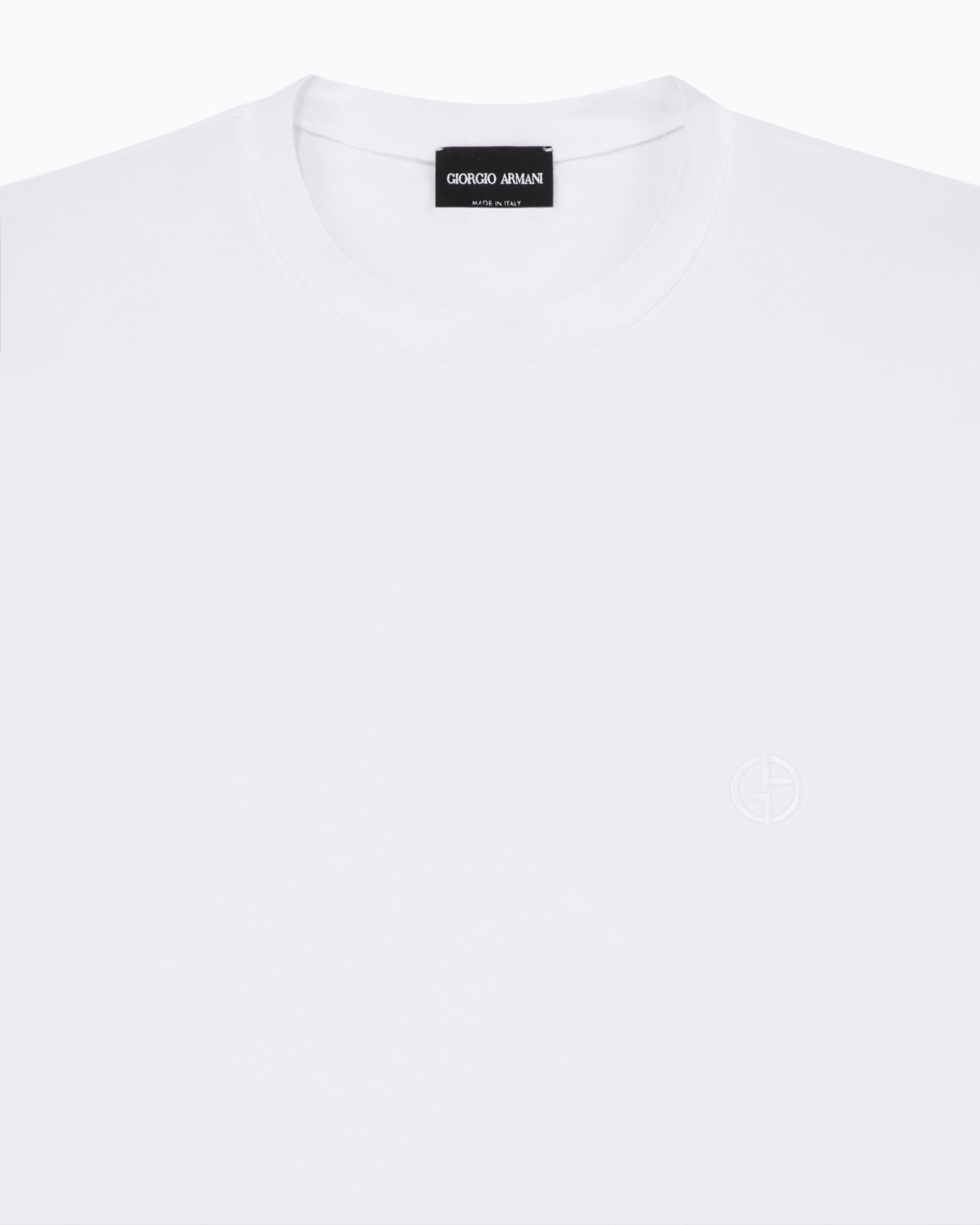 T-shirt à col rond en jersey de viscose stretch avec broderie ASV Diapositive 4