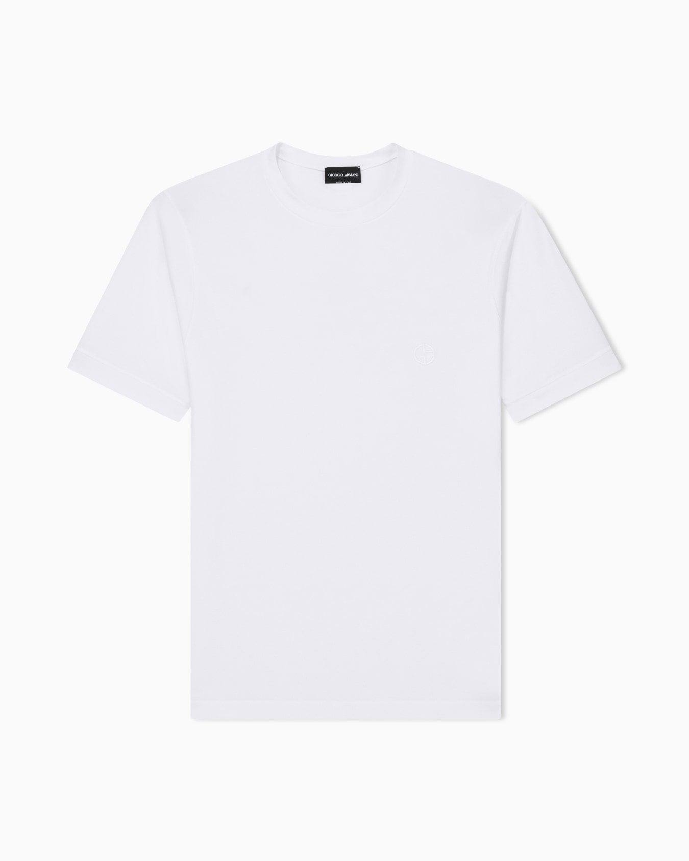 T-shirt à col rond en jersey de viscose stretch avec broderie ASV Diapositive 0