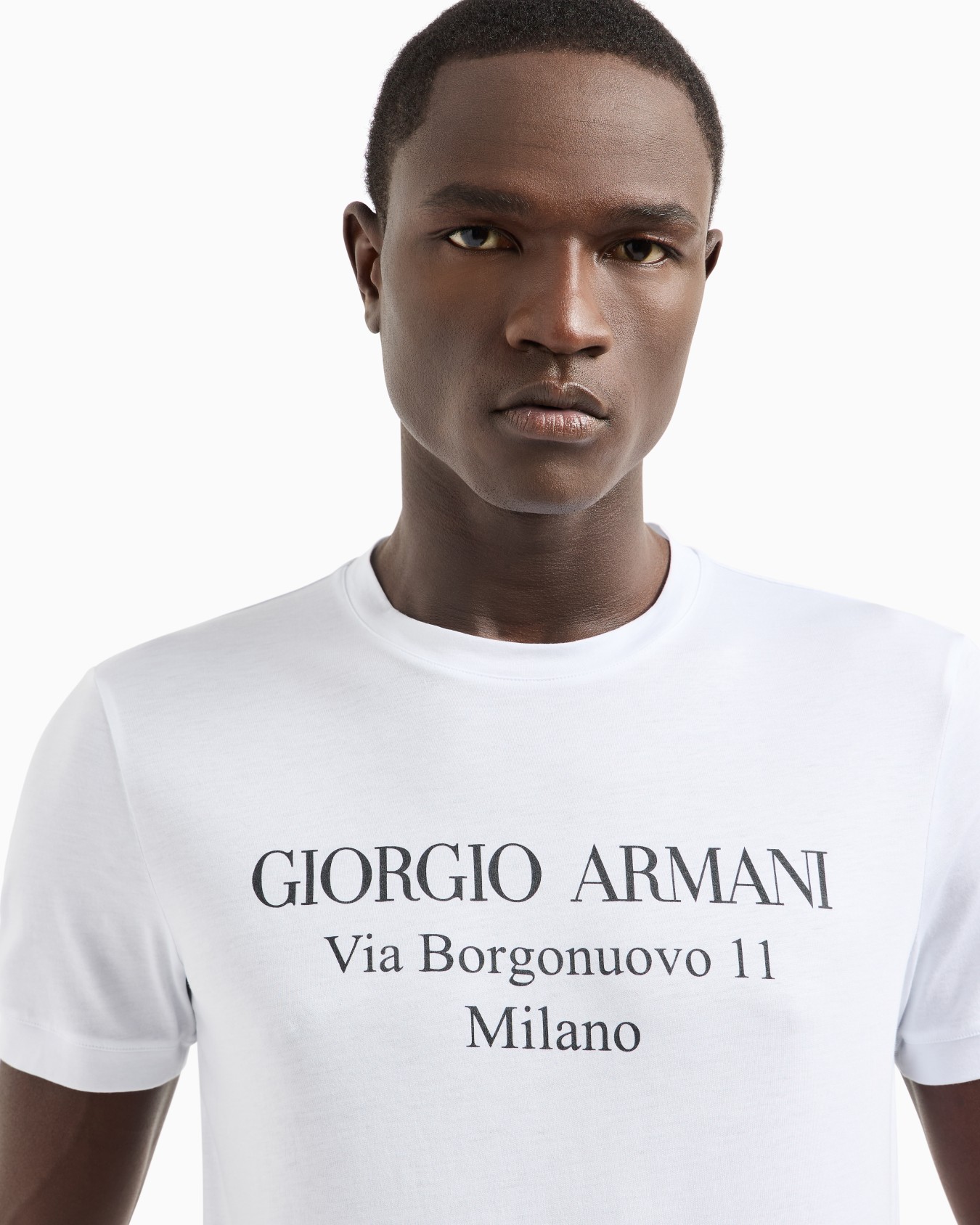 Borgonuovo 11 crew-neck T-shirt in Pima cotton jersey Slide 4