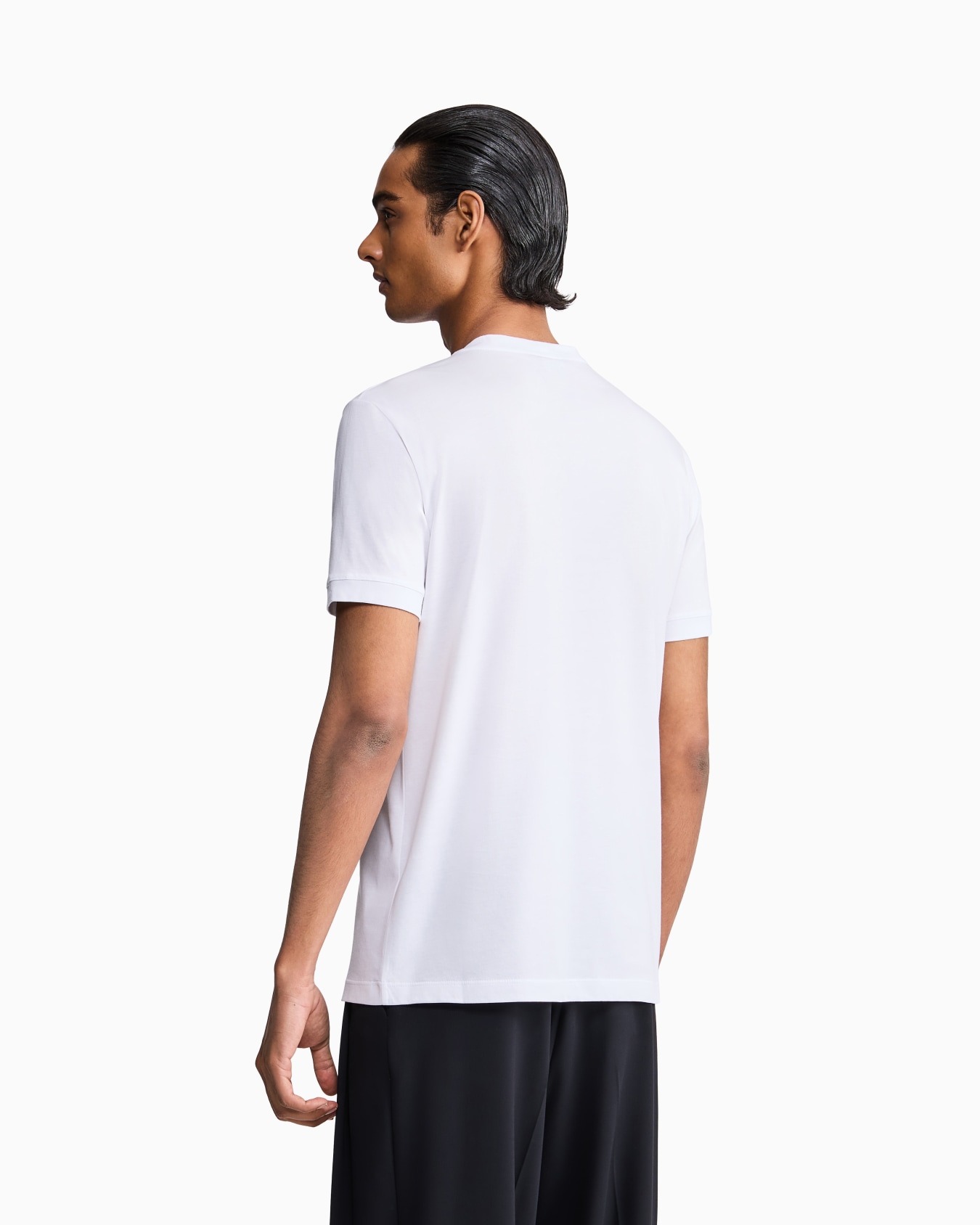 Borgonuovo 11 crew-neck T-shirt in Pima cotton jersey Slide 5