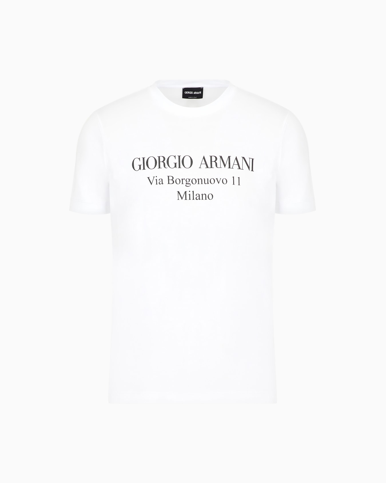 Borgonuovo 11 crew-neck T-shirt in Pima cotton jersey Slide 0